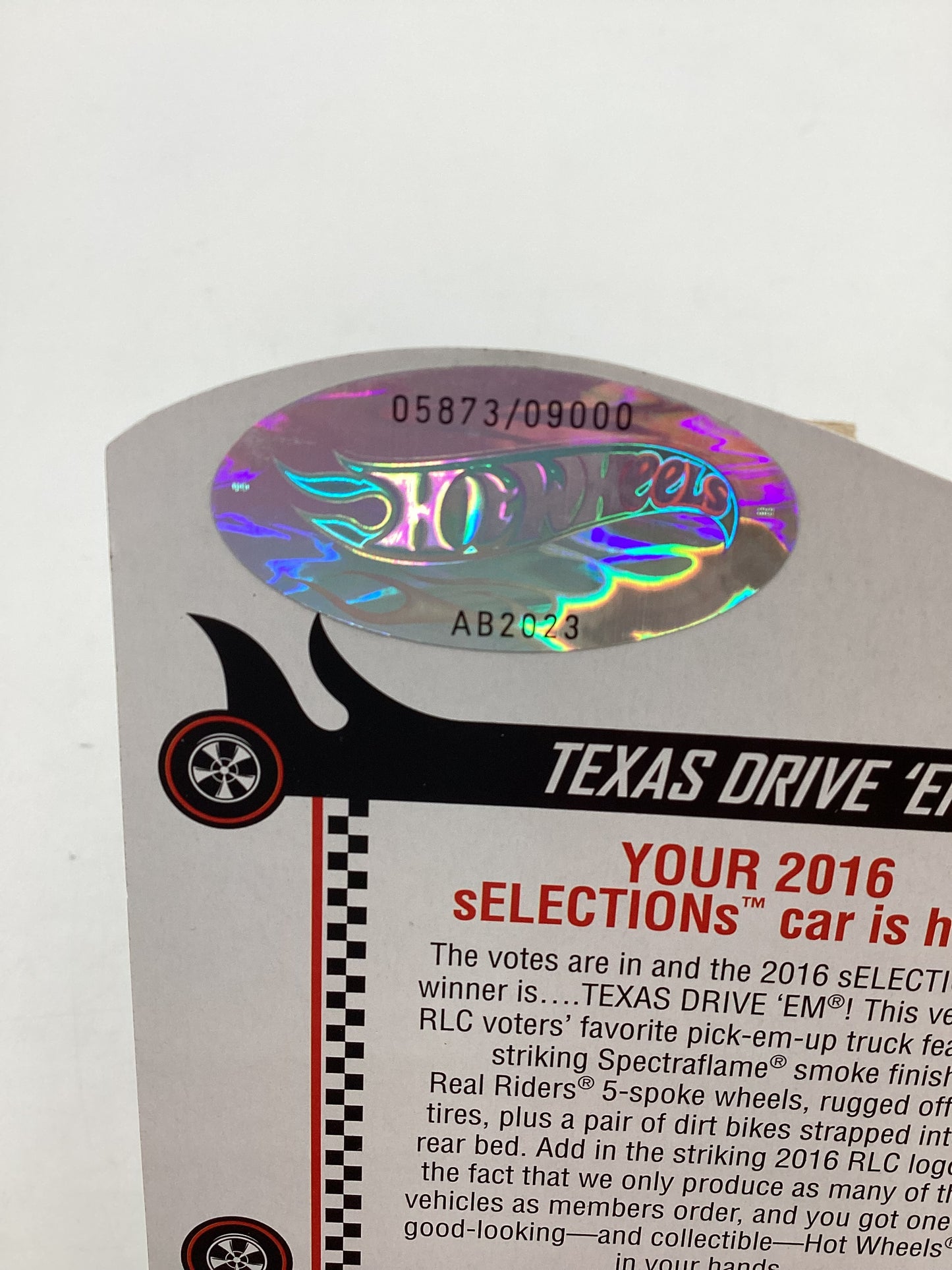 2016 Hot wheels RLC Selections Series #05873/09000 Texas Drive ‘Em