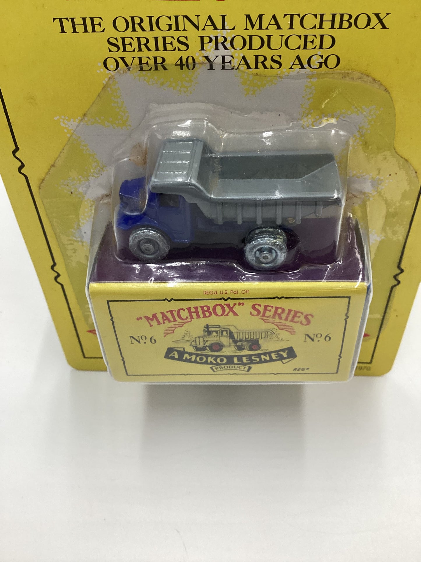 1992 Matchbox Originals No. 6 Euclid Dump Truck Blue (SR)