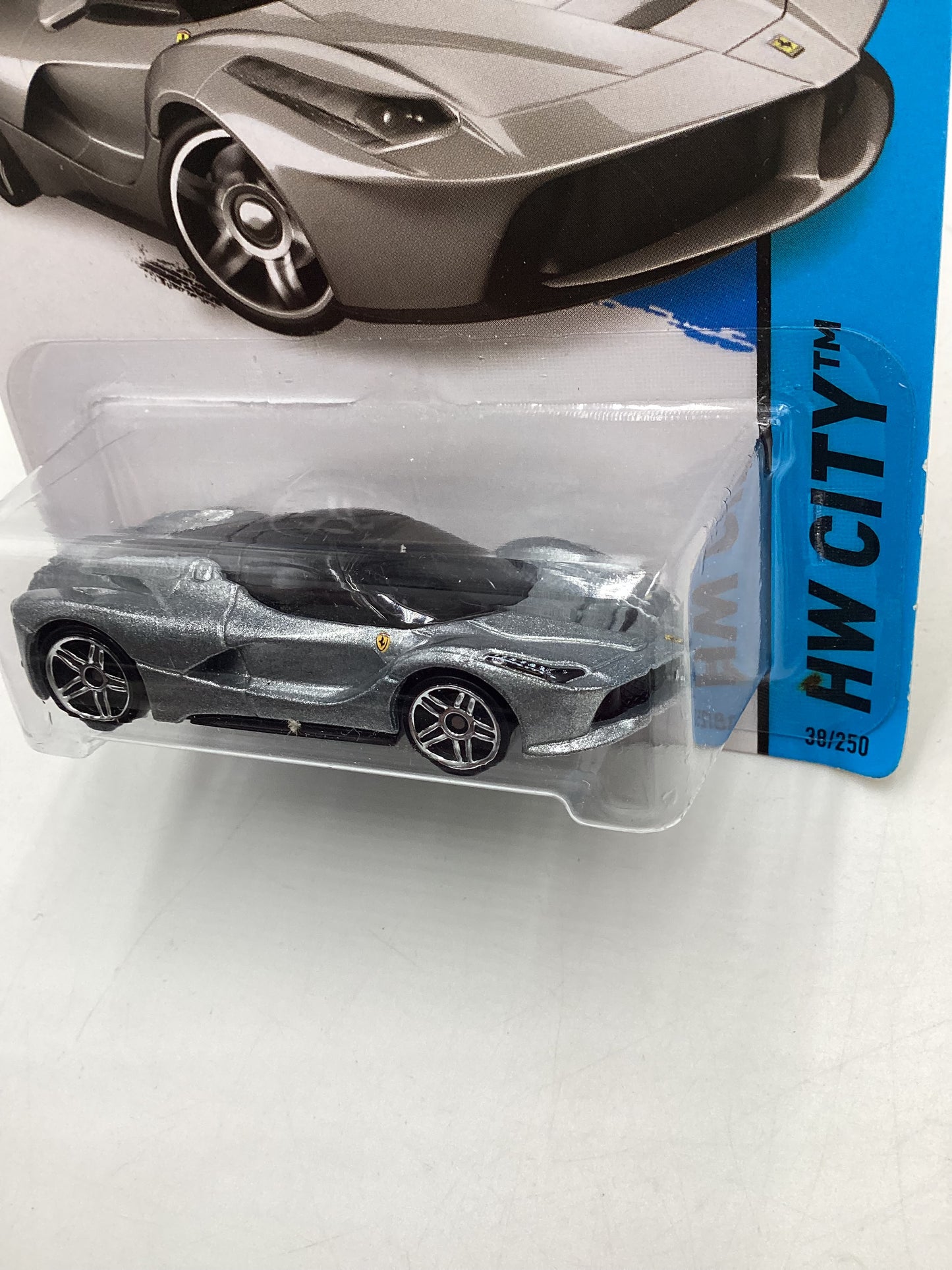 2014 Hot wheels #38 Laferrari Silver w/Protector