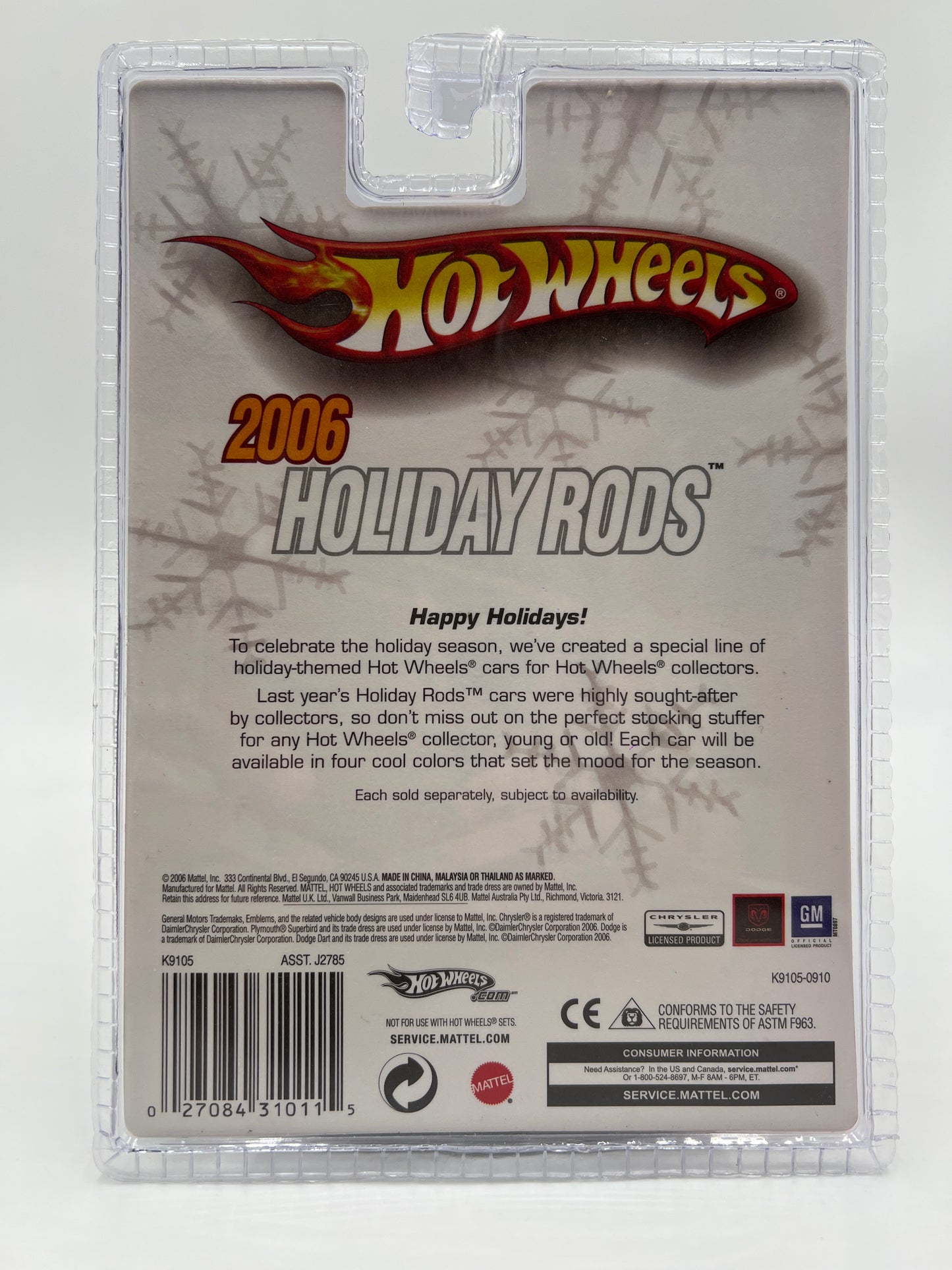 Hot Wheels 2006 Holiday Rods #5 68 Dodge Dart Silver 272i