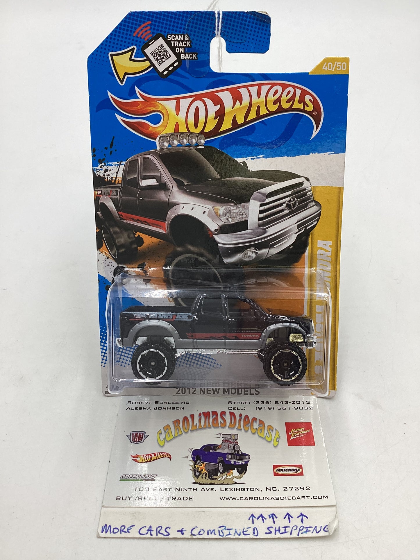 2012 Hot Wheels #40 Black 10 Toyota Tundra 92C