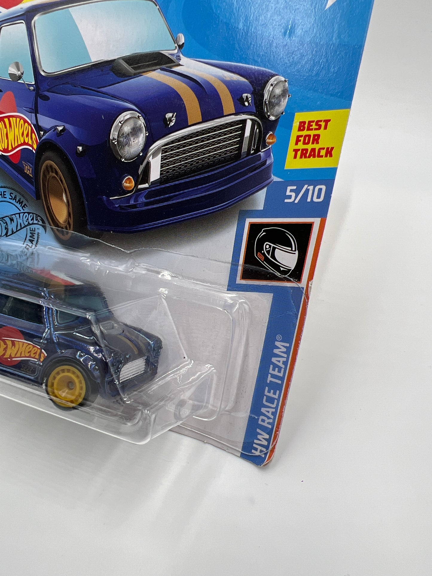 2019 Hot Wheels Super Treasure Hunt #242 Morris Mini Blue W/Protector