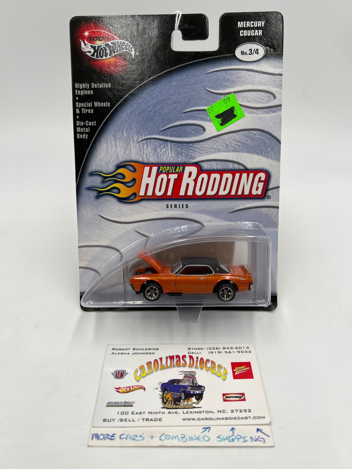 Hot Wheels Premium 100% Popular Hot Rodding #3 Mercury Cougar Orange 242G