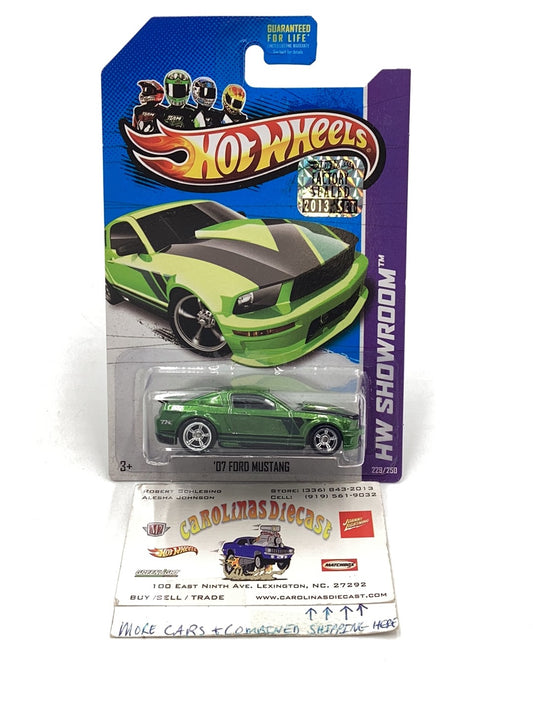 2013 hot wheels super treasure hunt #229 07 Ford Mustang factory sealed sticker W/Protector