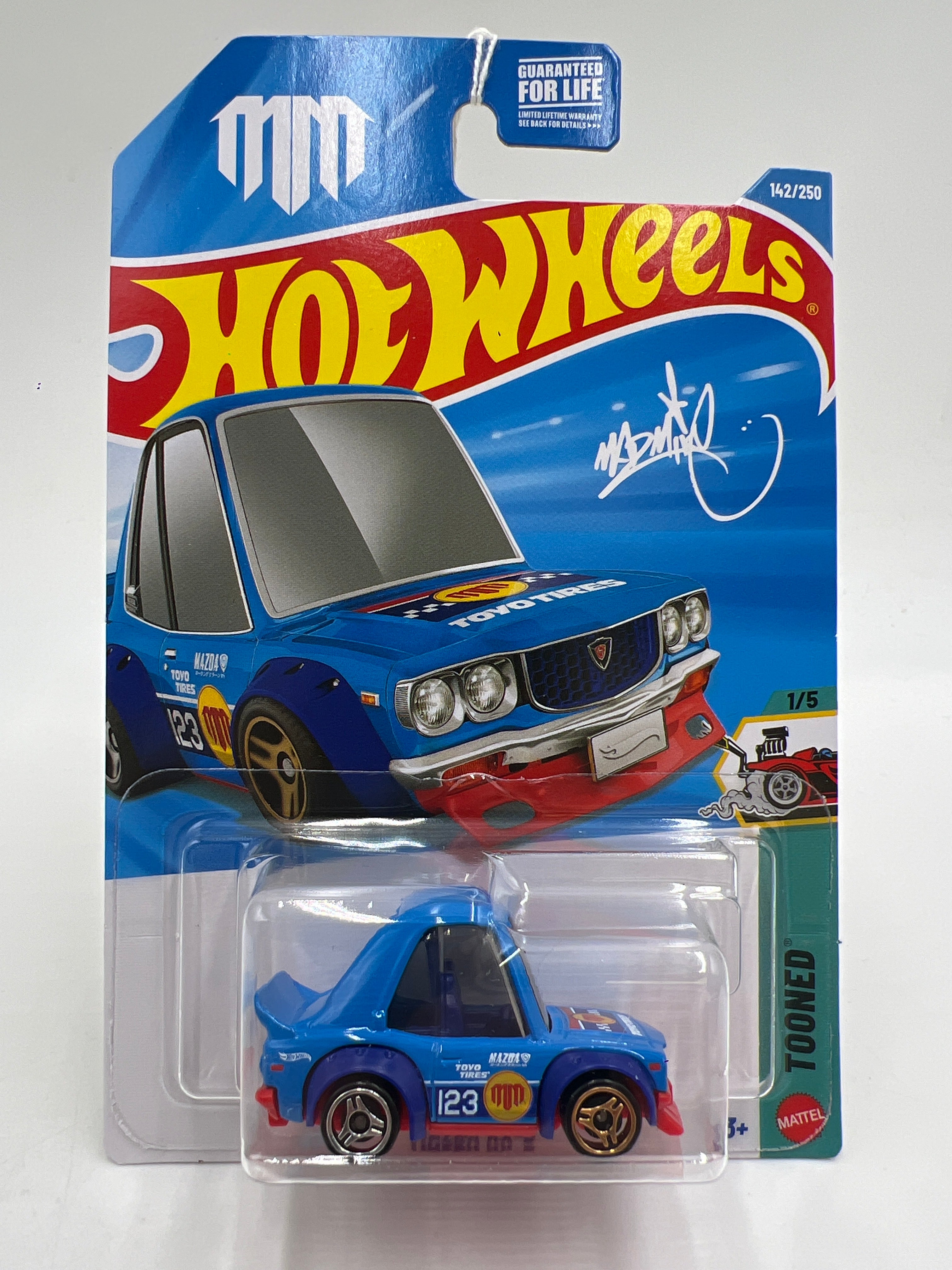 2026 Hot Wheels E Case #142 Mazda RX-3 Blue Tooned 86E