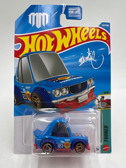 2026 Hot Wheels E Case #142 Mazda RX-3 Blue Tooned