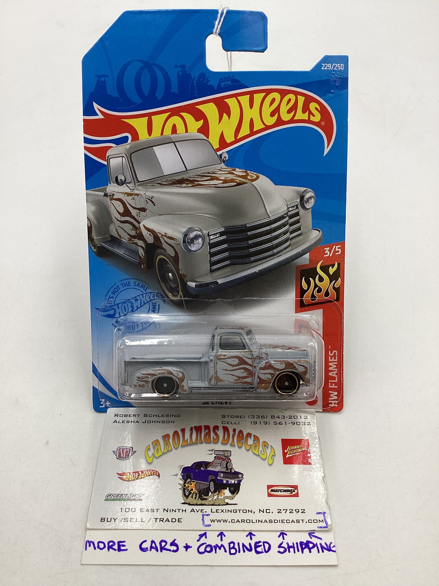 2021 Hot Wheels #229 52 Chevy Gray 16A