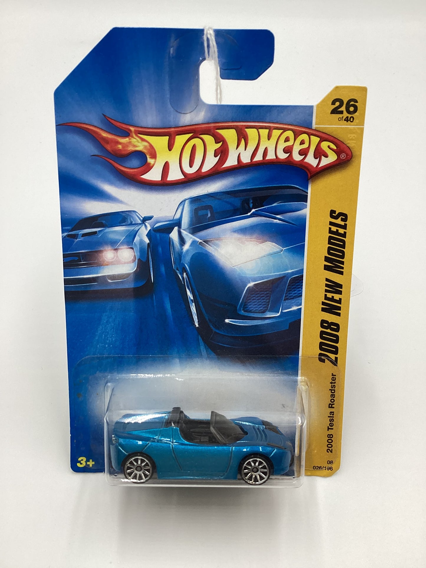 2008 Hot Wheels #026 2008 Tesla Roadster Blue 48D