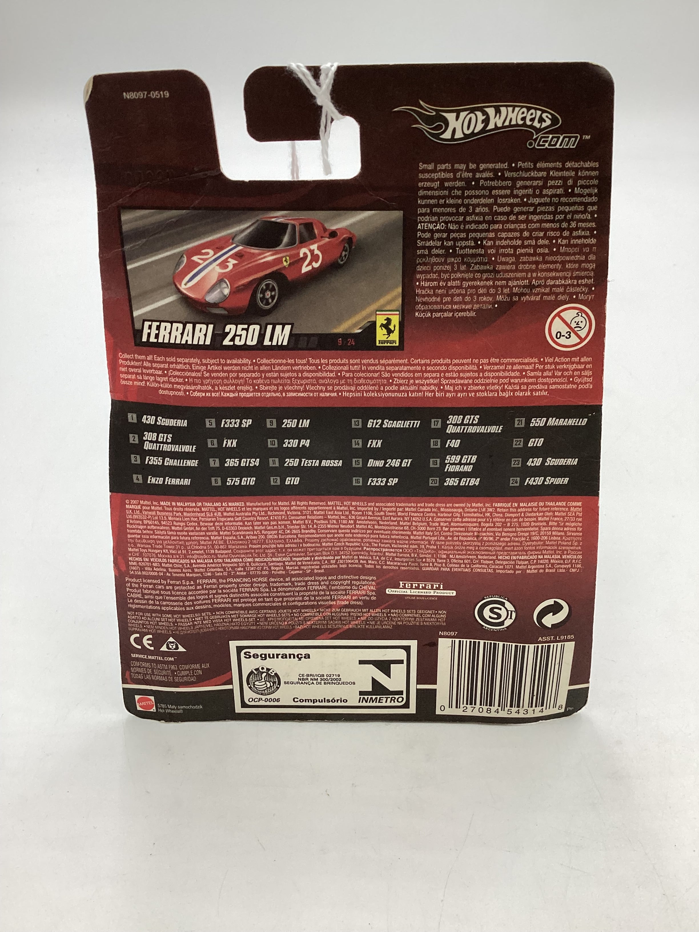 Hot Wheels Ferrari Racer 9/24 Ferrari 250 LM – carolinasdiecast