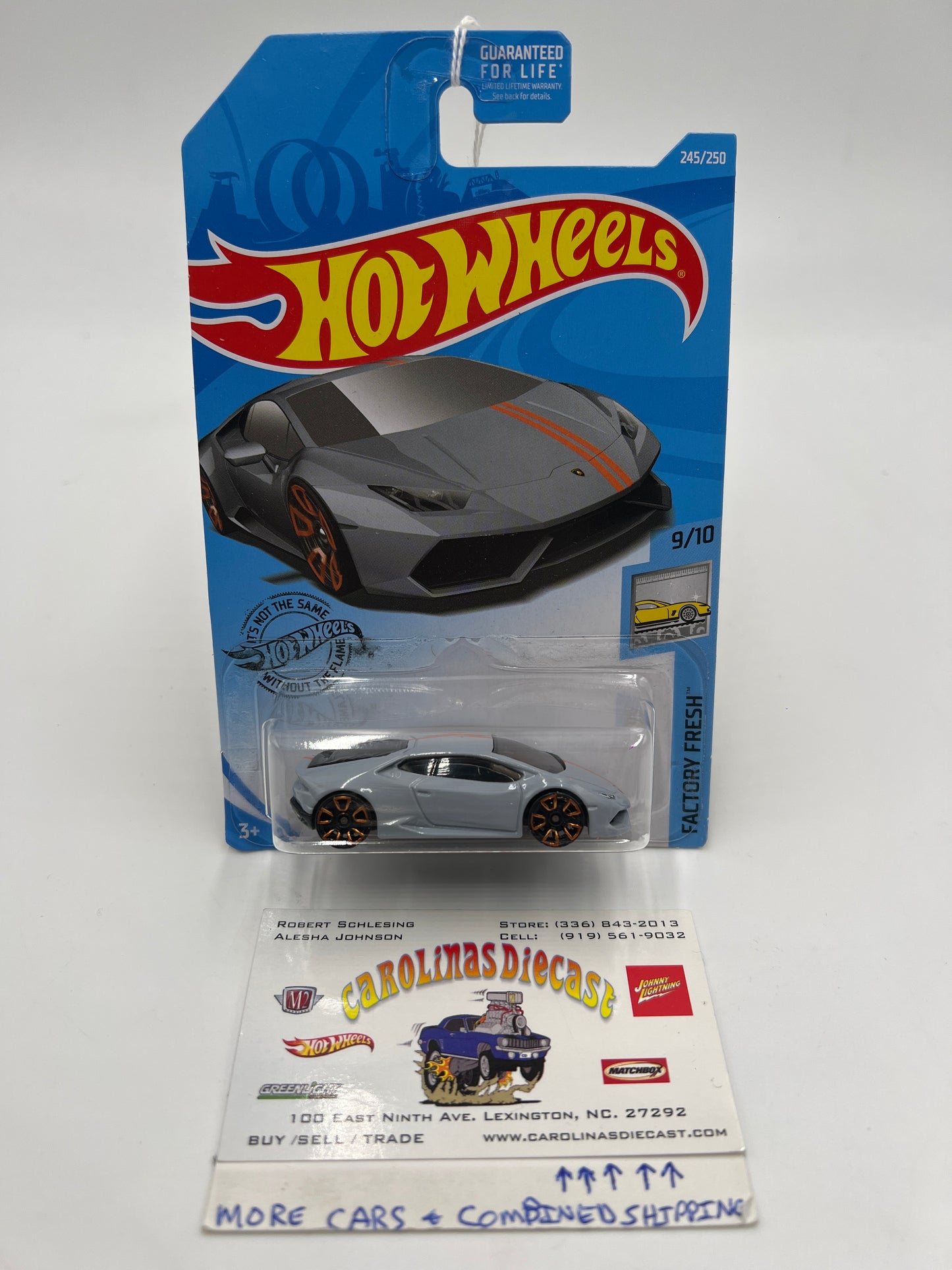 2019 Hot Wheels Factory Fresh #245 Lamborghini Huracan Light Gray 101E