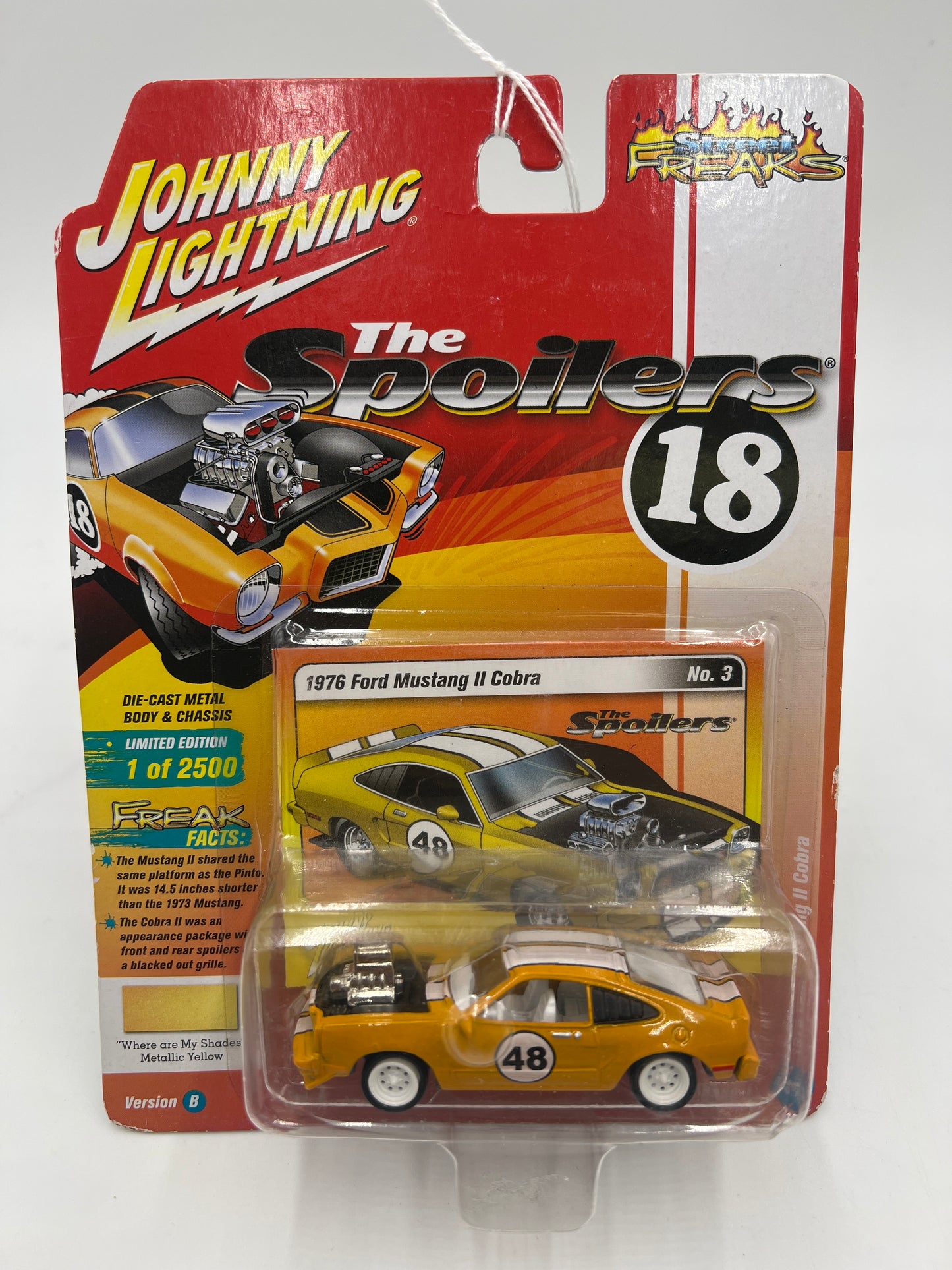 Johnny Lightning Street Freaks The Spoilers 1976 Ford Mustang II Cobra Yellow 227D