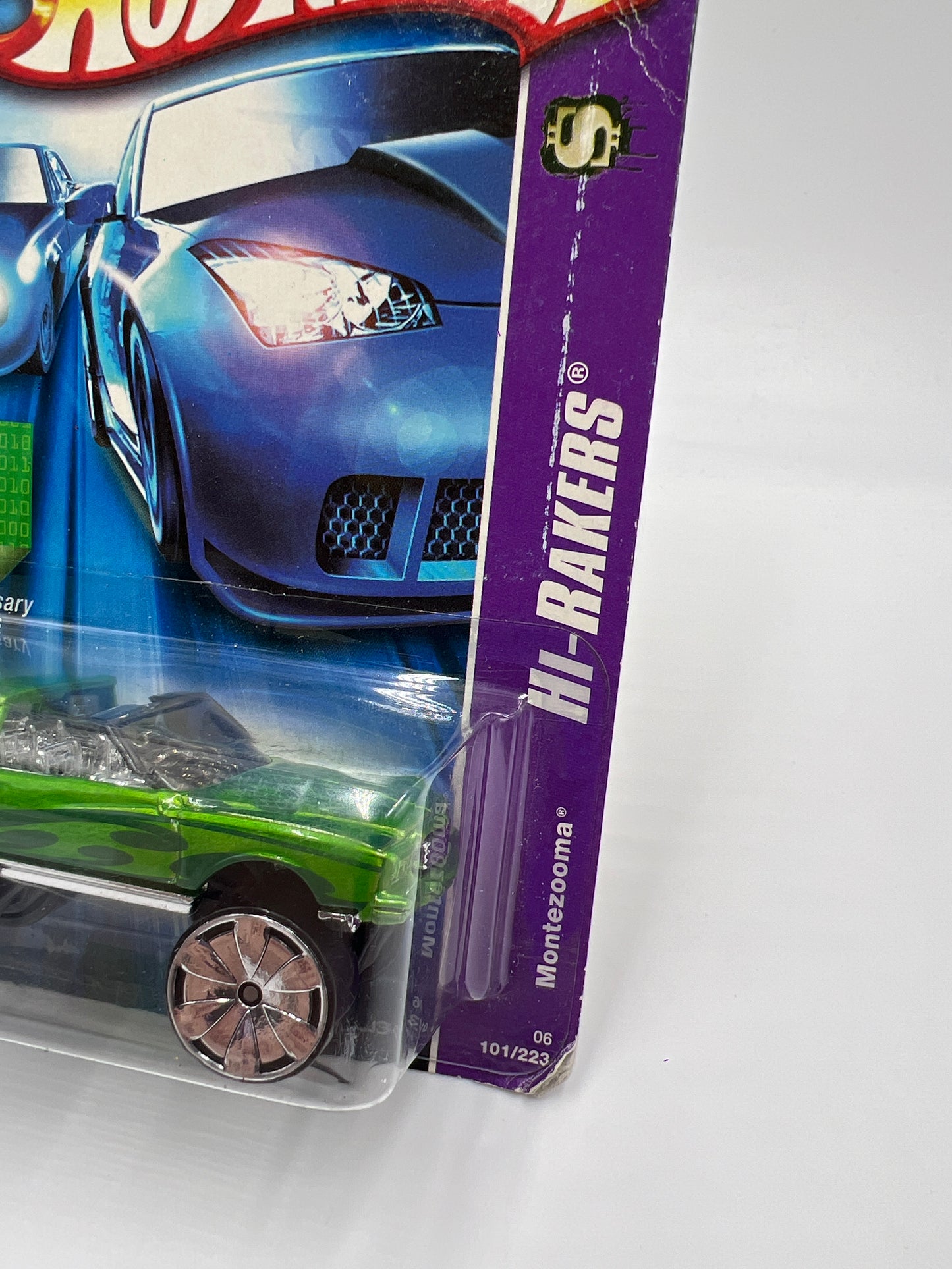 2007 Hot Wheels #101 Hi-Rakers Montezooma Green Card Not Perfect 56A