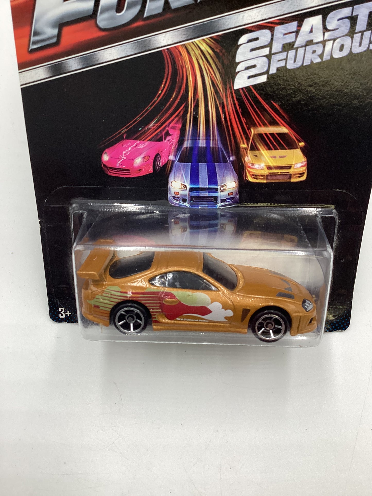 2015 Hot Wheels Fast & Furious #2 94 Toyota Supra Gold W/Protector