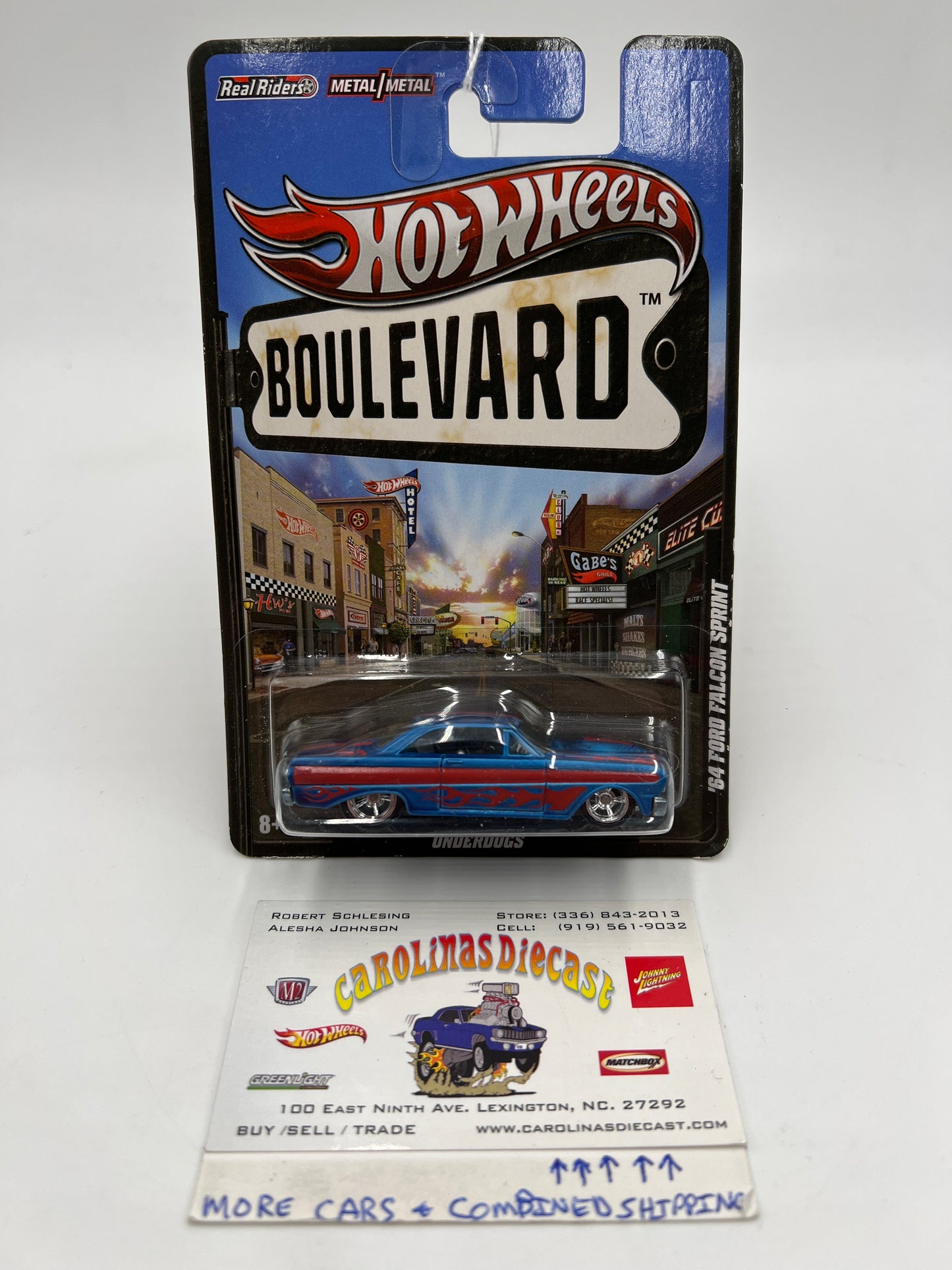 Hot Wheels Boulevard Underdogs 64 Ford Falcon Sprint Blue #2 (SR)