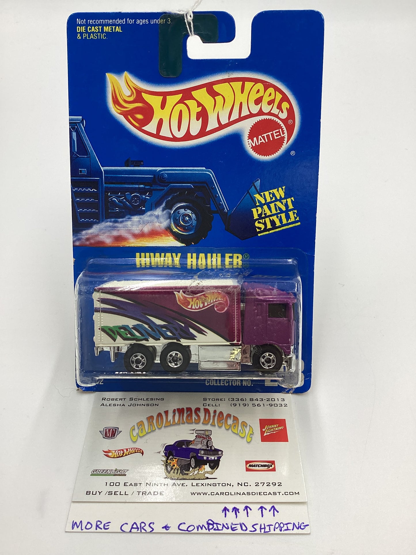 1991 Hot Wheels Collector #238 Hiway Hauler Purple 239G