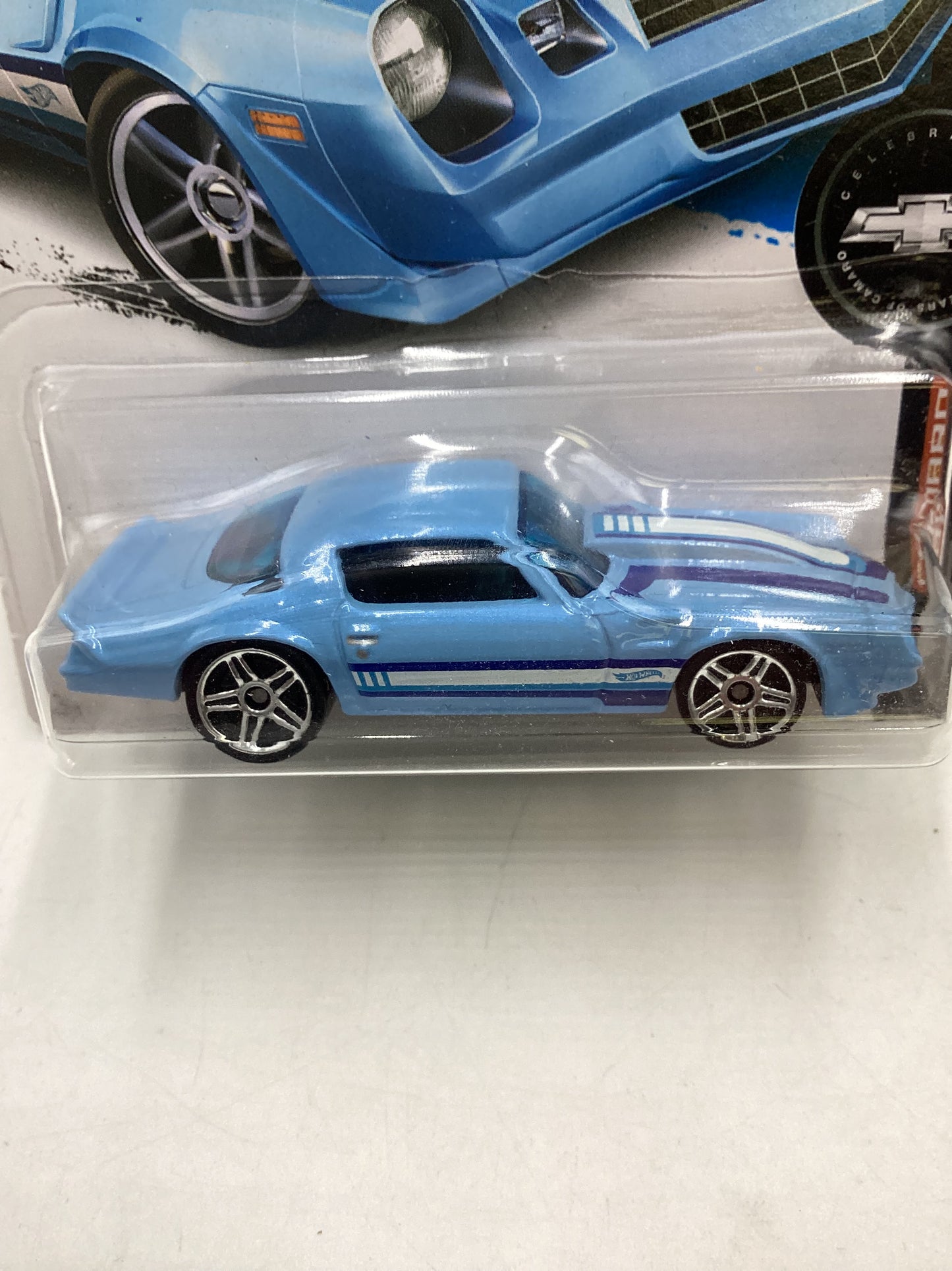 2017 Hot wheels #250 Light Blue 81 Camaro 14H