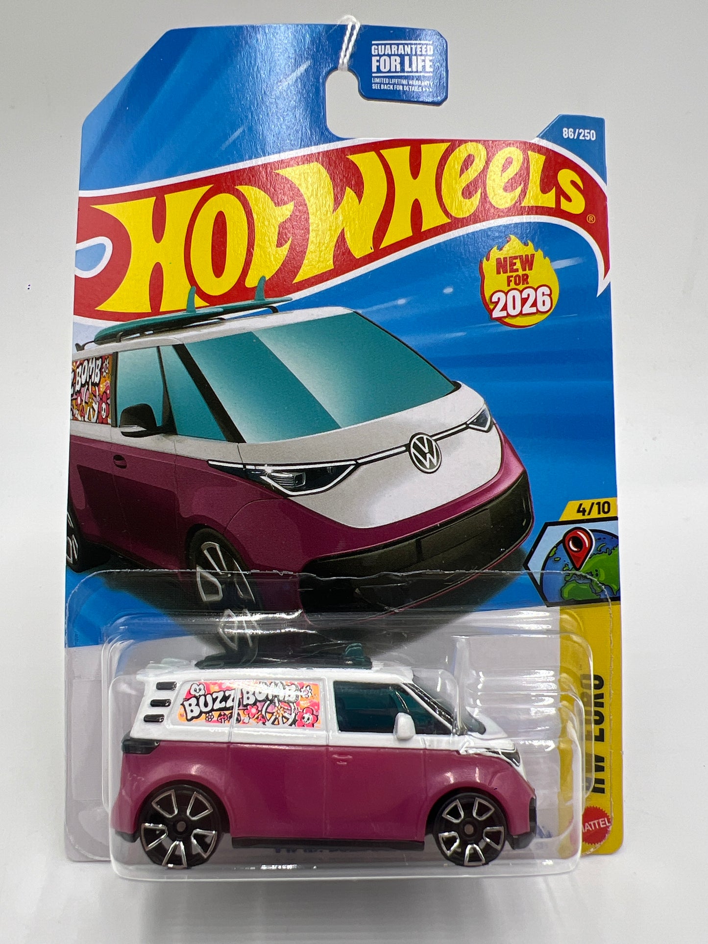 2026 Hot Wheels E Case #86 VW ID. Buzz Bomb Purple/White
