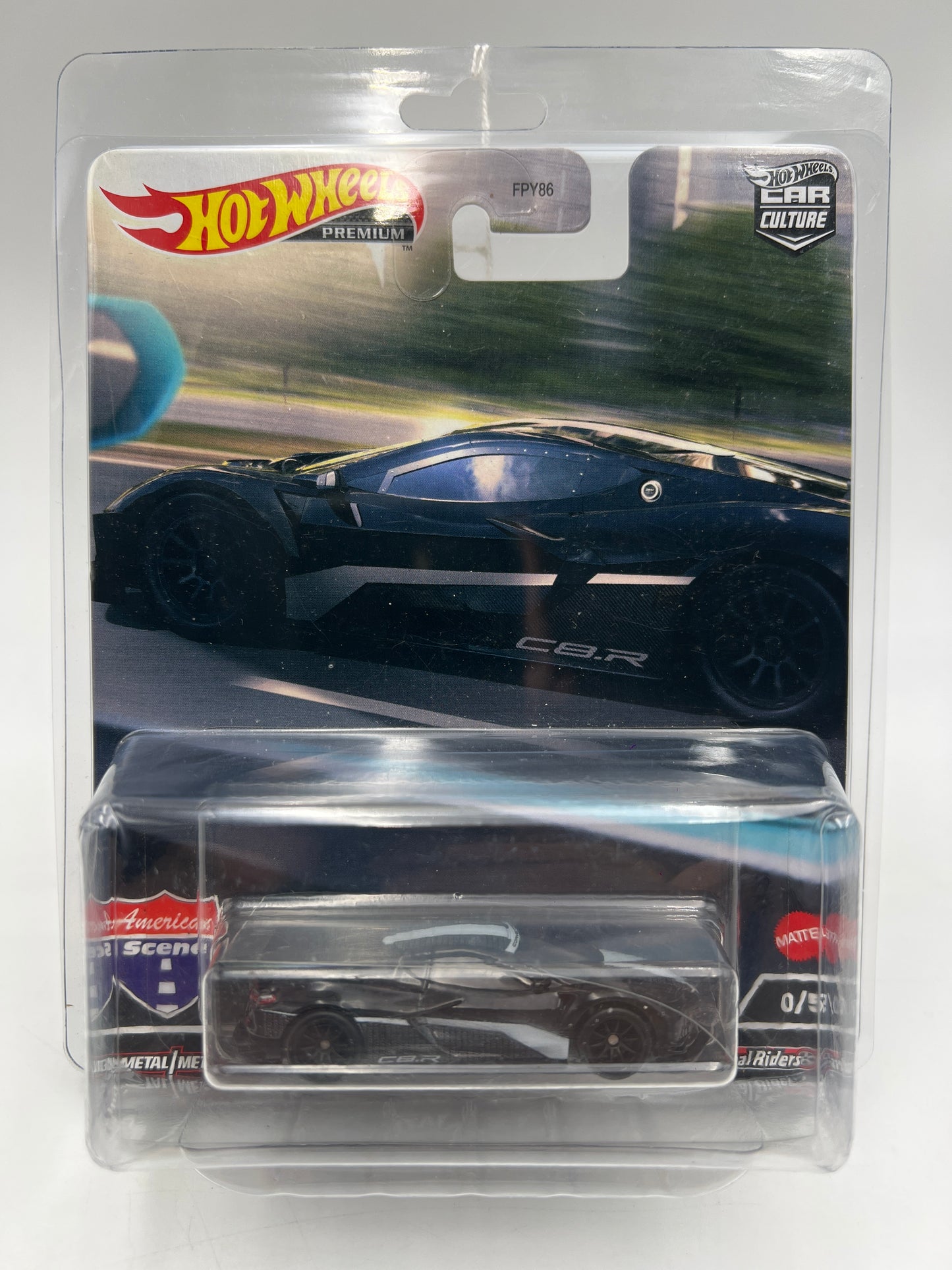 Hot Wheels Premium Car Culture American Scene CHASE #0 Corvette C8.R Black W/Protector