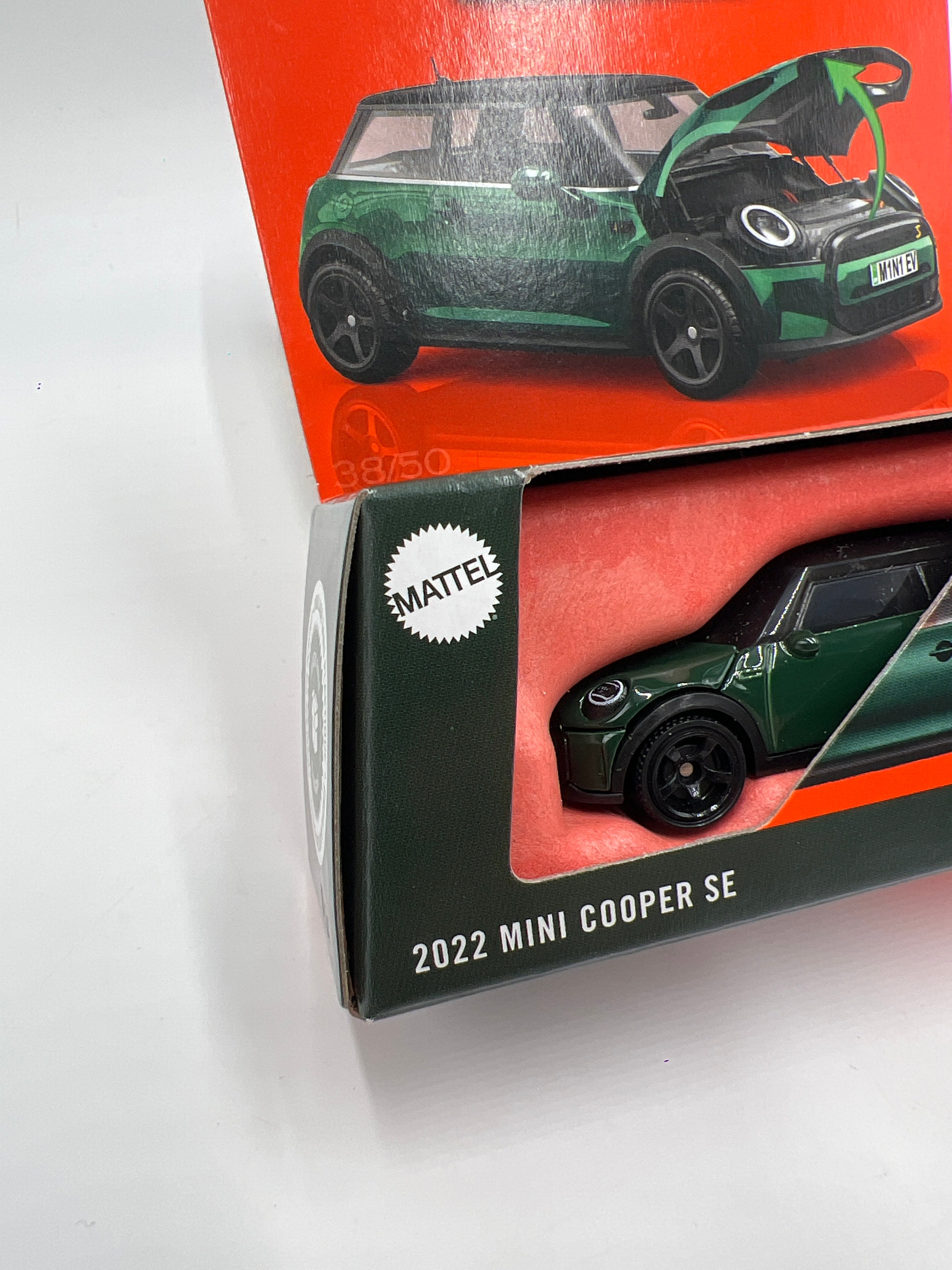 2025 Matchbox Moving Parts #38 2022 Mini Cooper SE Green 168J