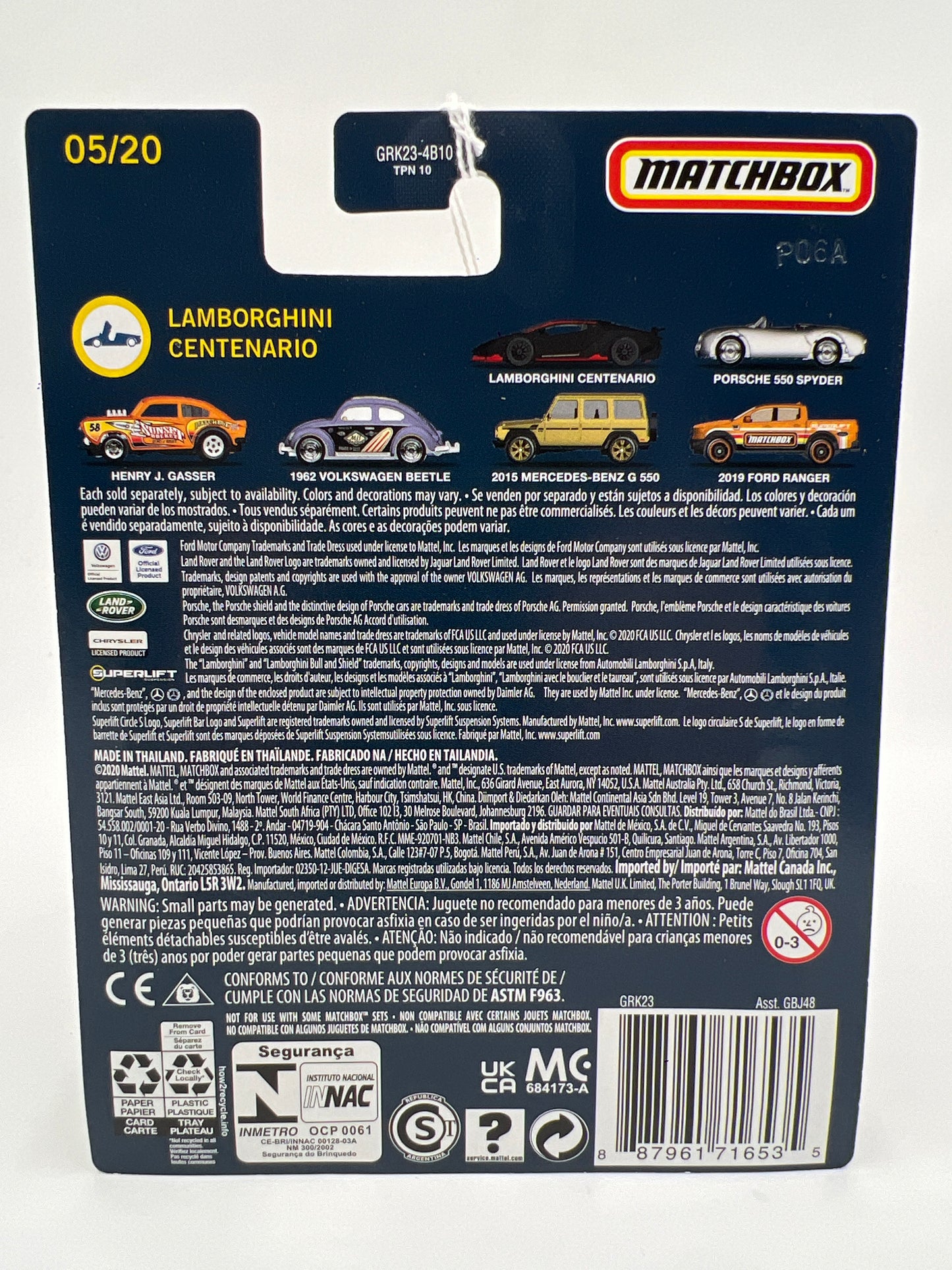 Matchbox Collectors #5 Lamborghini Centenario Black 170G
