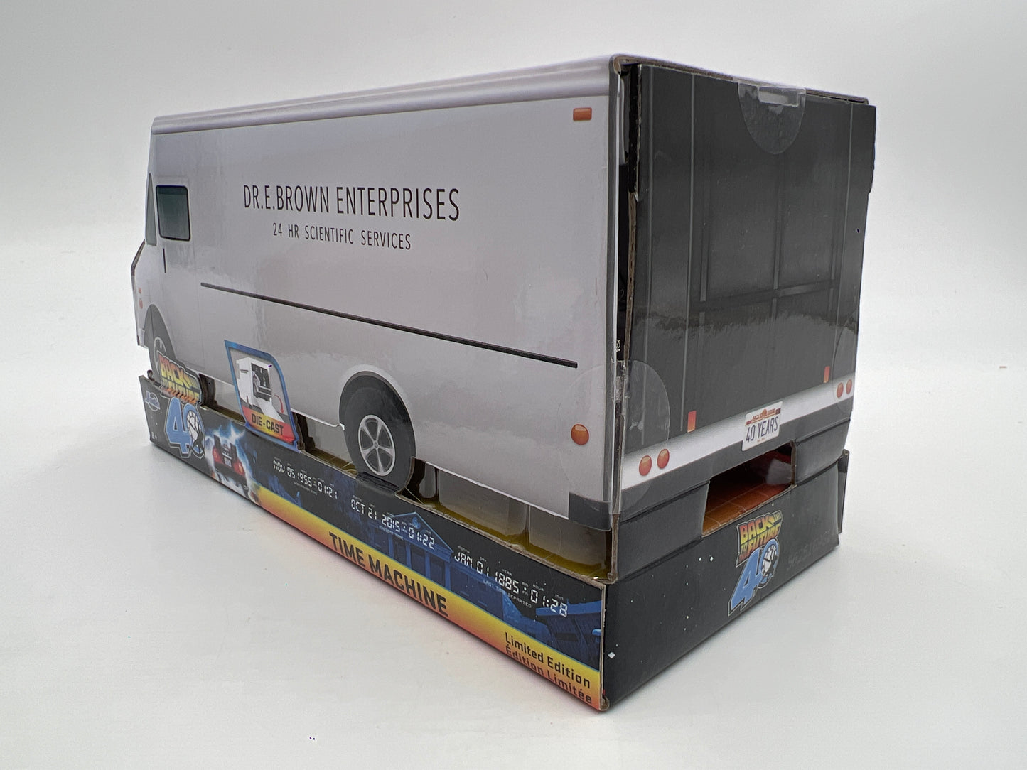 Jada 1/32 Scale Back To The Future 40 Years Edition Time Machine DMC DeLorean W/Box