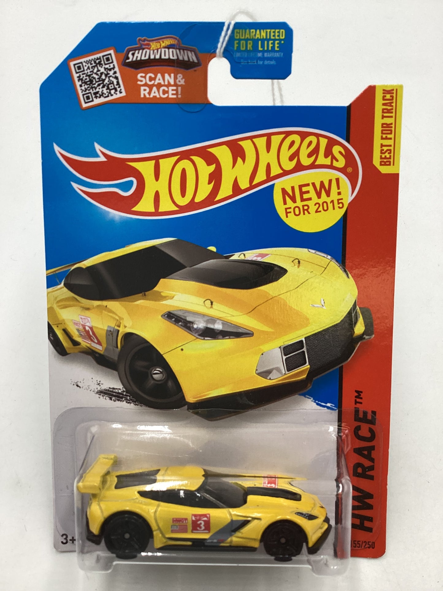 2015 Hot Wheels HW Race #155 Corvette C7.R Yellow 5A