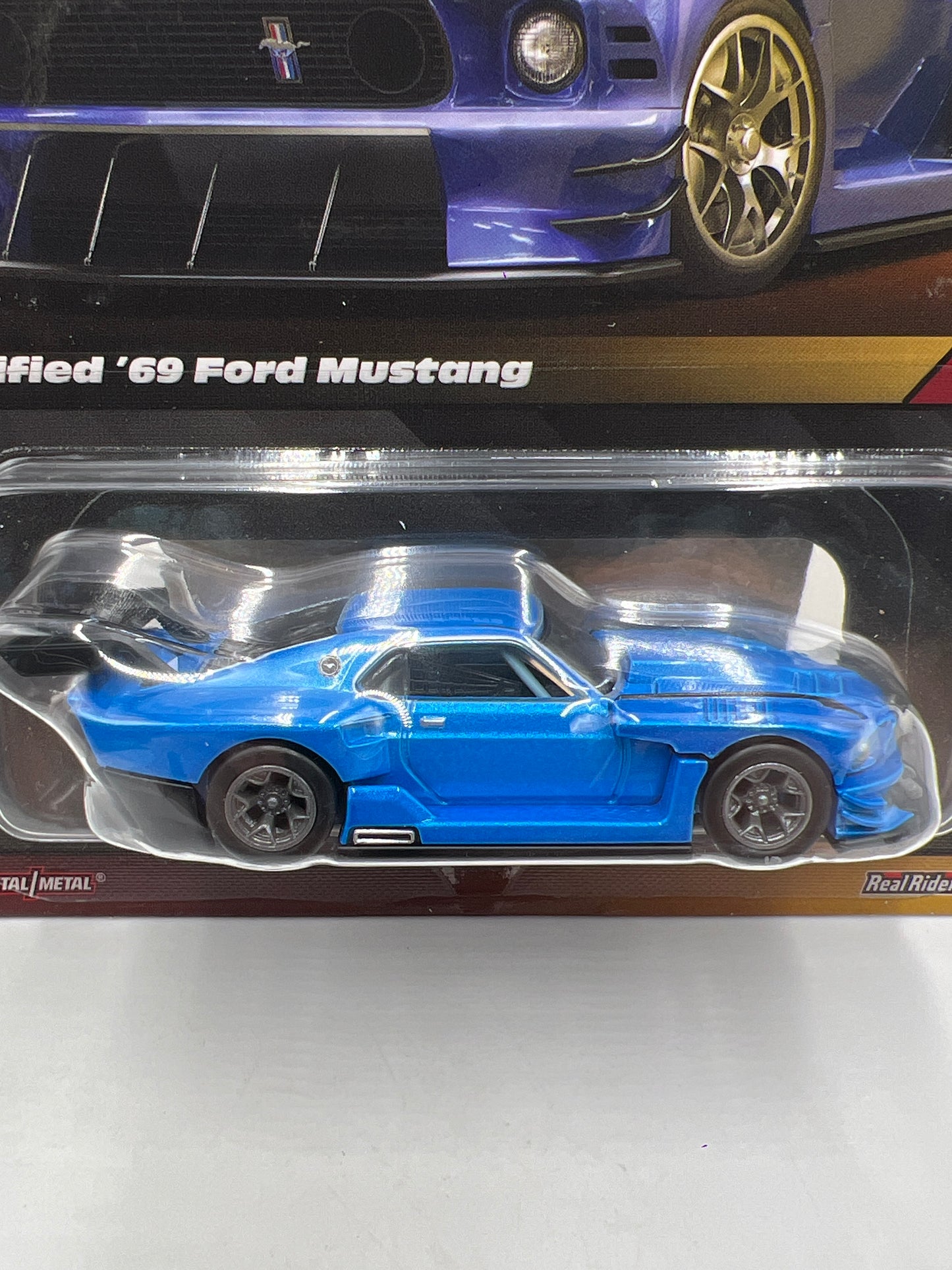Hot Wheels RLC Elite 64 #3 Modified 69 Ford Mustang Blue W/Protector