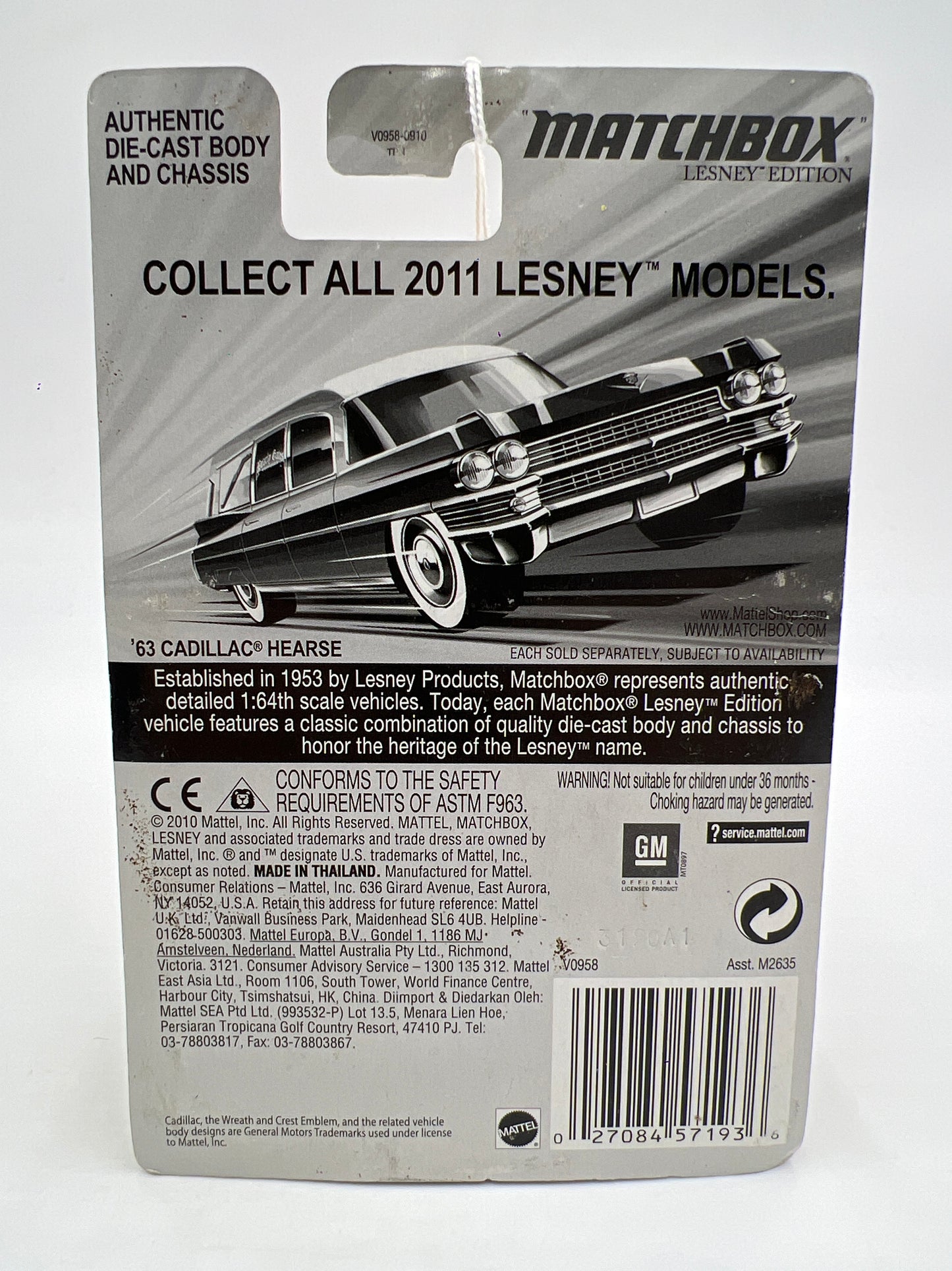 Matchbox Lesley Edition 63 Cadillac Hearse Blue