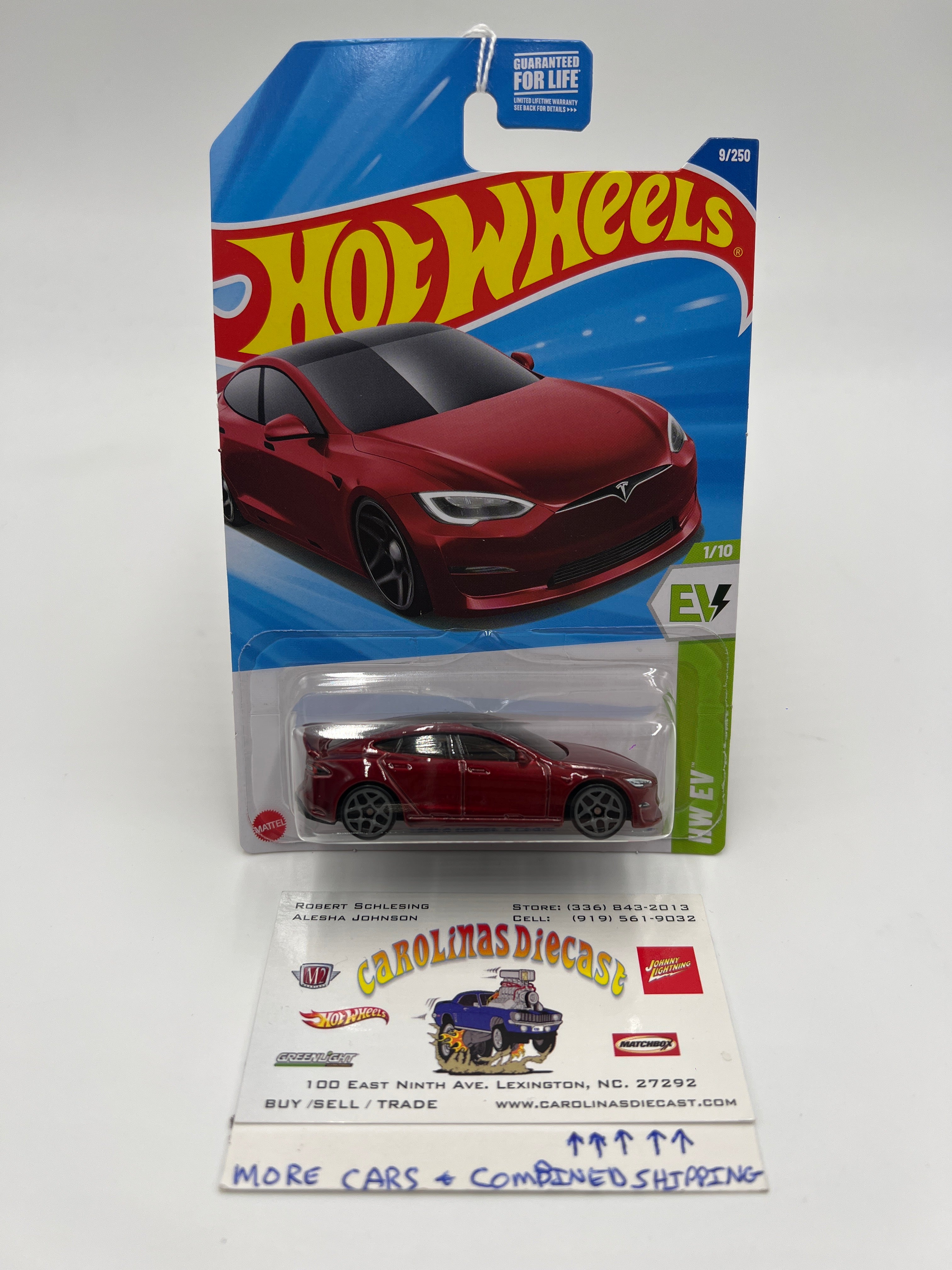 2025 Hot Wheels B Case #9 Tesla Model S Plaid Red 48F