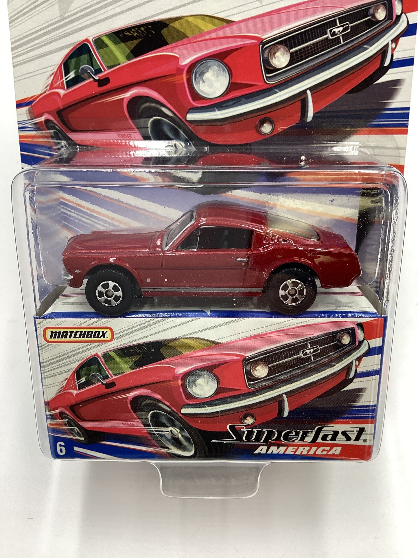 Matchbox Superfast America #6 1965 Ford Mustang GT Red 173C