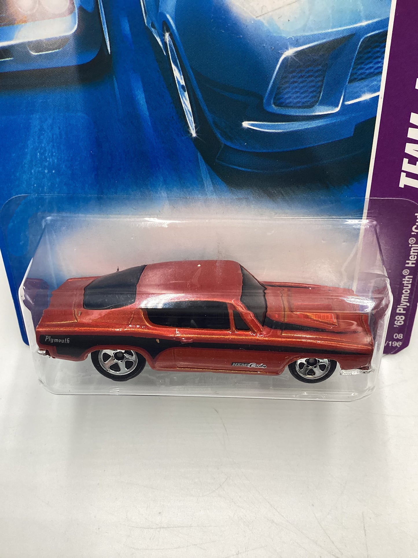 2008 Hot Wheels HW Team: Muscle Mania #134 68 Plymouth Hemi Cuda Orange 56B