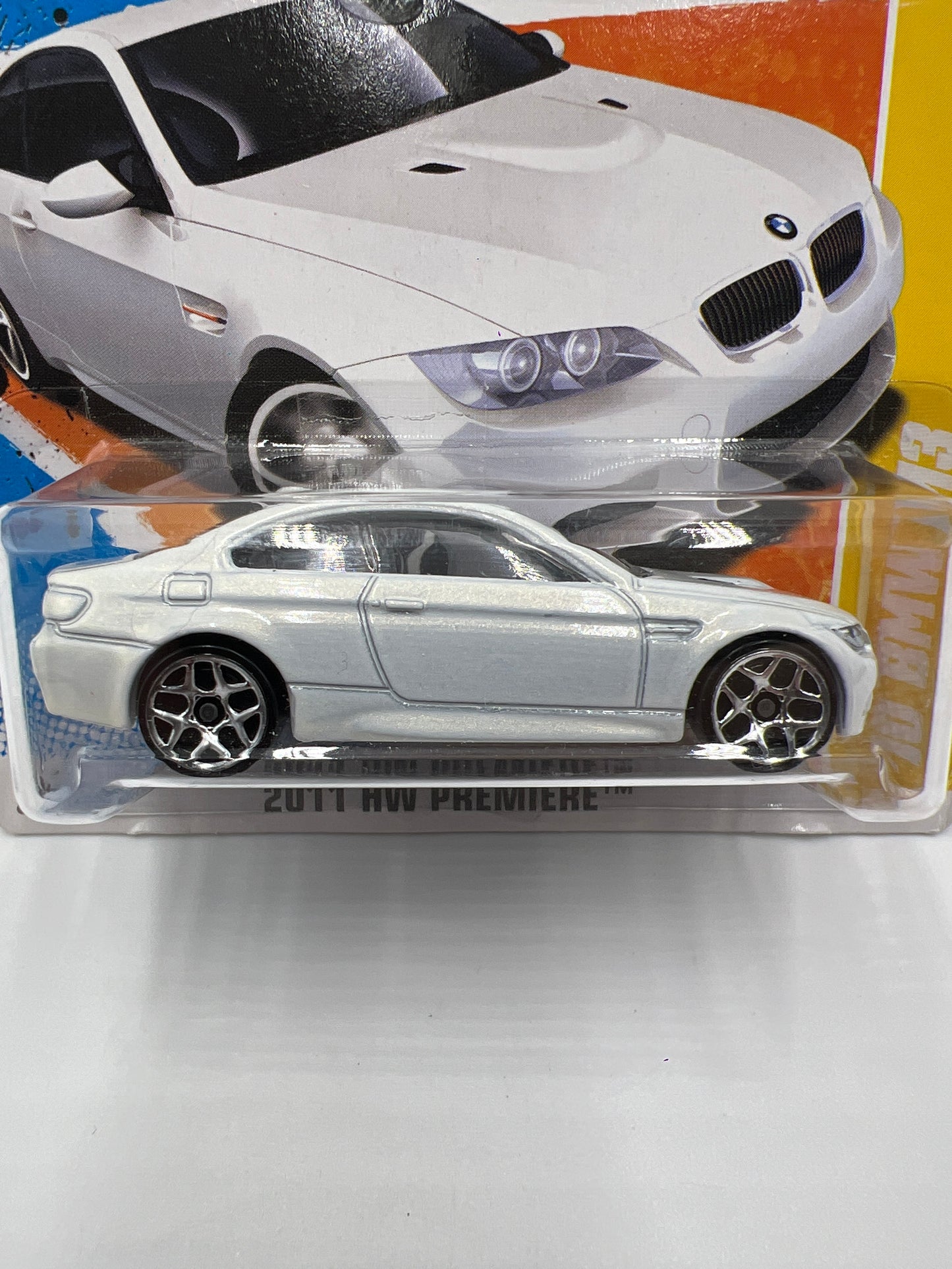 2011 HW Premiere #26 10 BMW M3 White Short Card W/Protector
