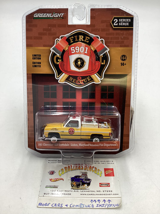 Greenlight Fire and Rescue Series 2 1981 Chevrolet K20 Scottsdale Lisbon Maryland Volunteer Fire Department 176E