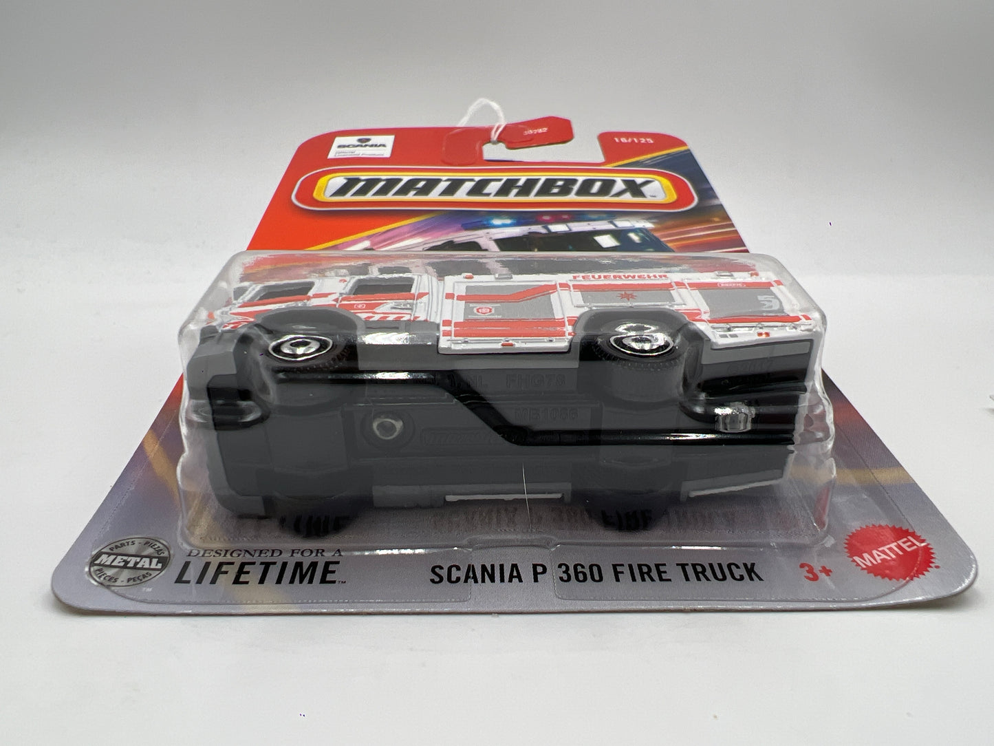 2025 Matchbox #16 Scania P 360 Fire Truck White 215G