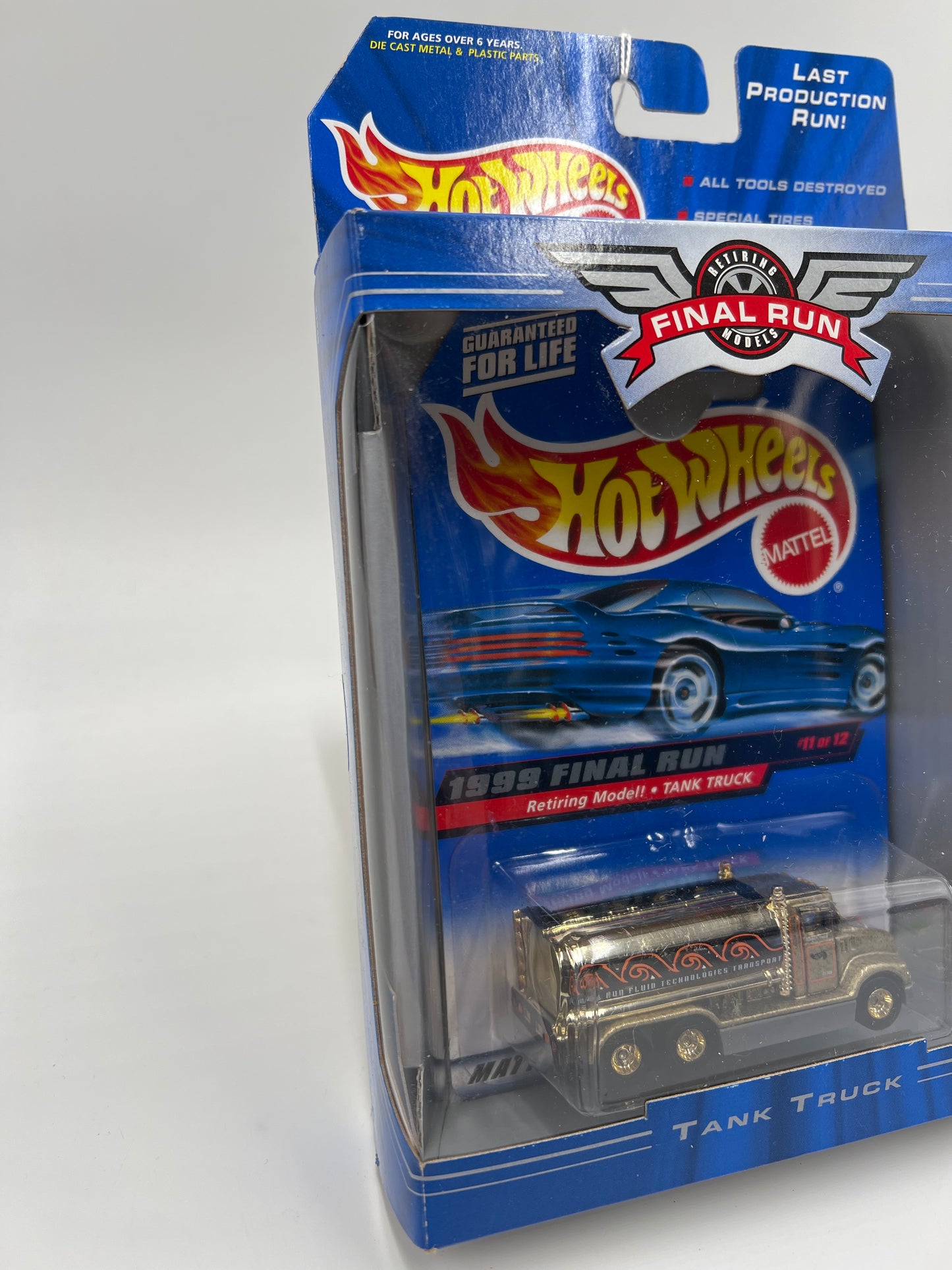 1999 Hot Wheels Final Run #11 Tank Truck Gold W/Real Riders