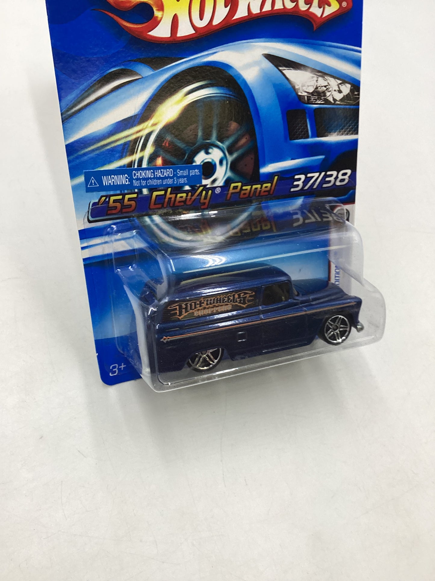 2006 Hot Wheels First Editions #037 55 Chevy Panel Blue with protector