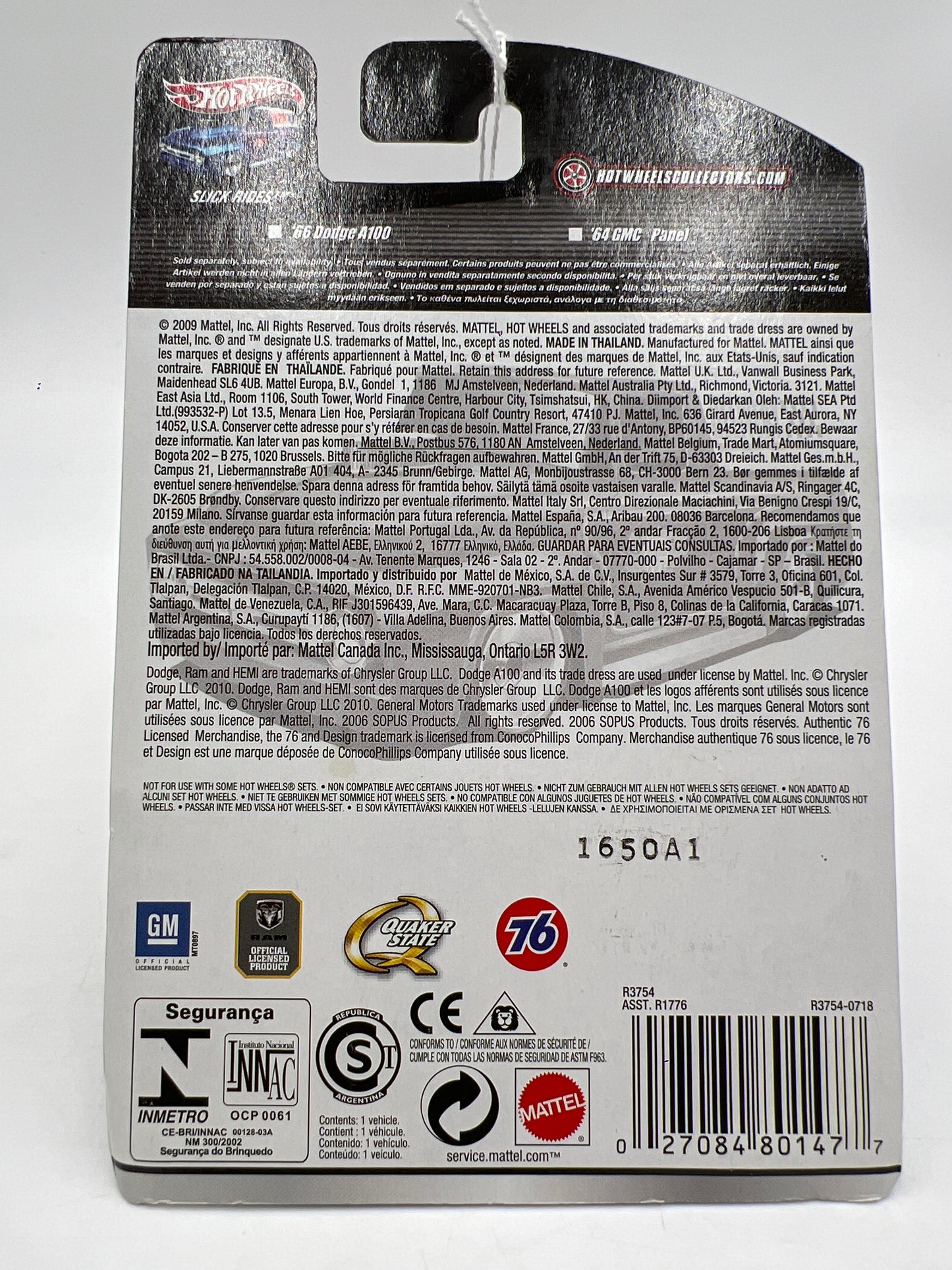 Hot Wheels Premium Delivery Slick Rides #33 66 Dodge A100 Red/Blue Spirit 76