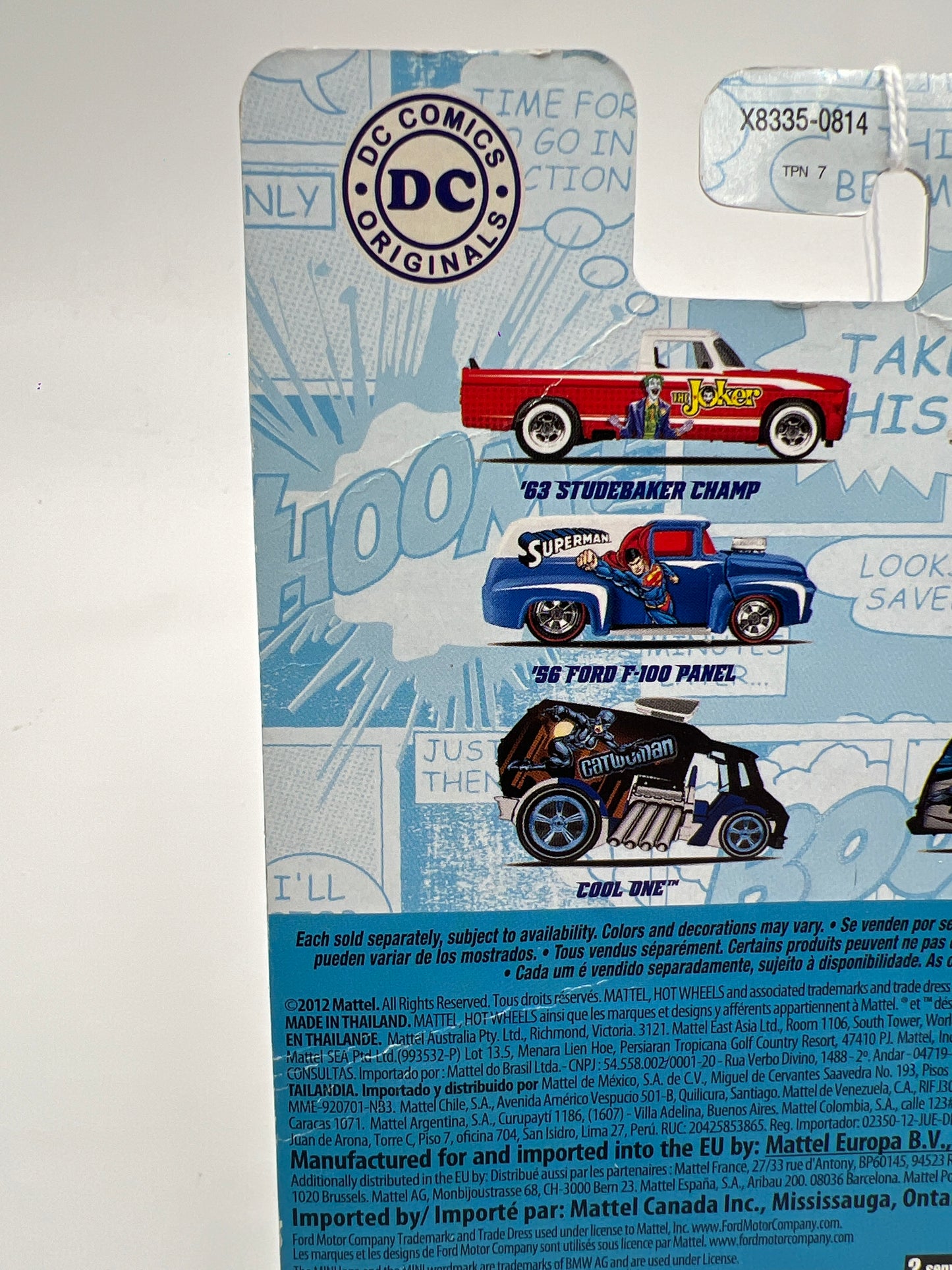 Hot Wheels Pop Culture Premium DC Comics Catwoman Cool One (Bad Card) 268G