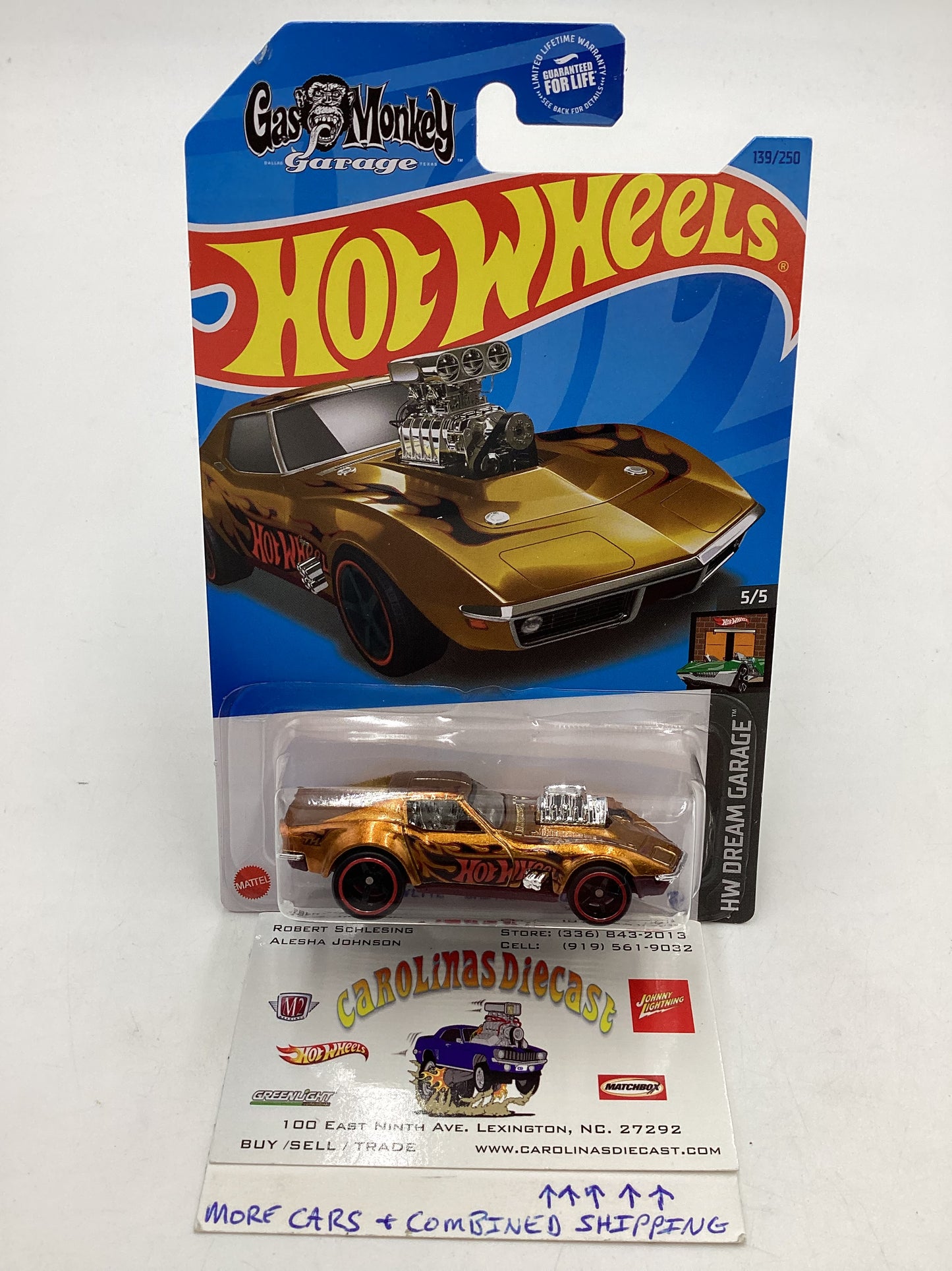 2023 Hot wheels Super treasure hunt #139 68 Corvette Gas Monkey Garage W/ Protector