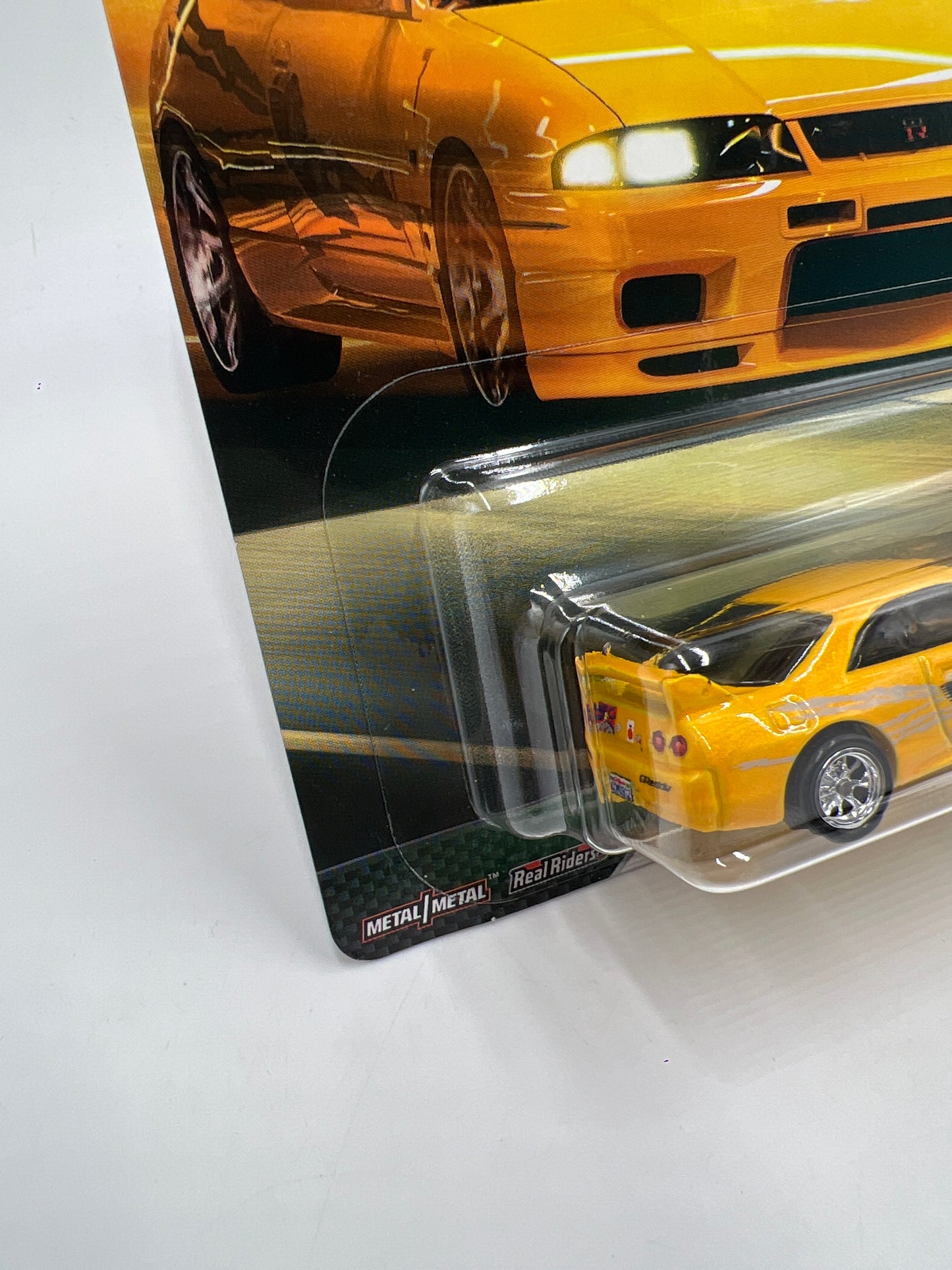 Hot Wheels Premium Fast & Furious Original Fast #5 Nissan Skyline GT-R BCNR33 Yellow W/Protector