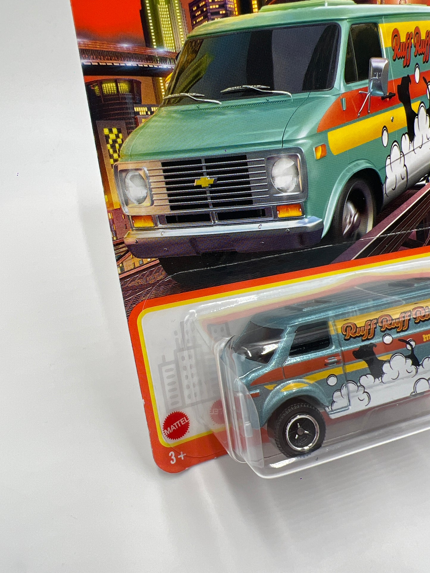 Matchbox #14 Ruff Ruff Rider 75 Chevy Van Light Blue 208B