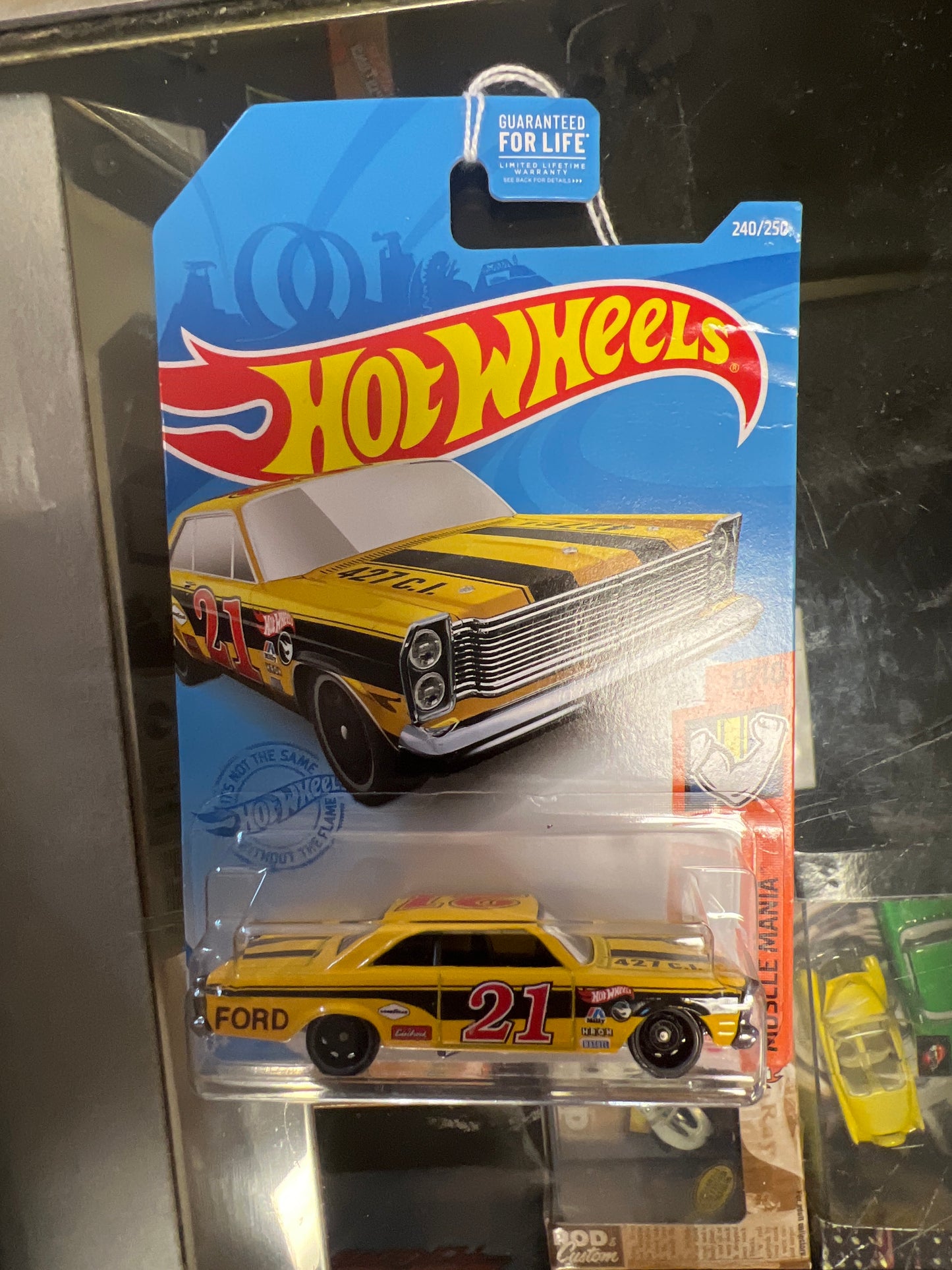 Hot Wheels 2021 Treasure Hunt 65 Ford Galaxie #240 277F (Bad Card) see last picture