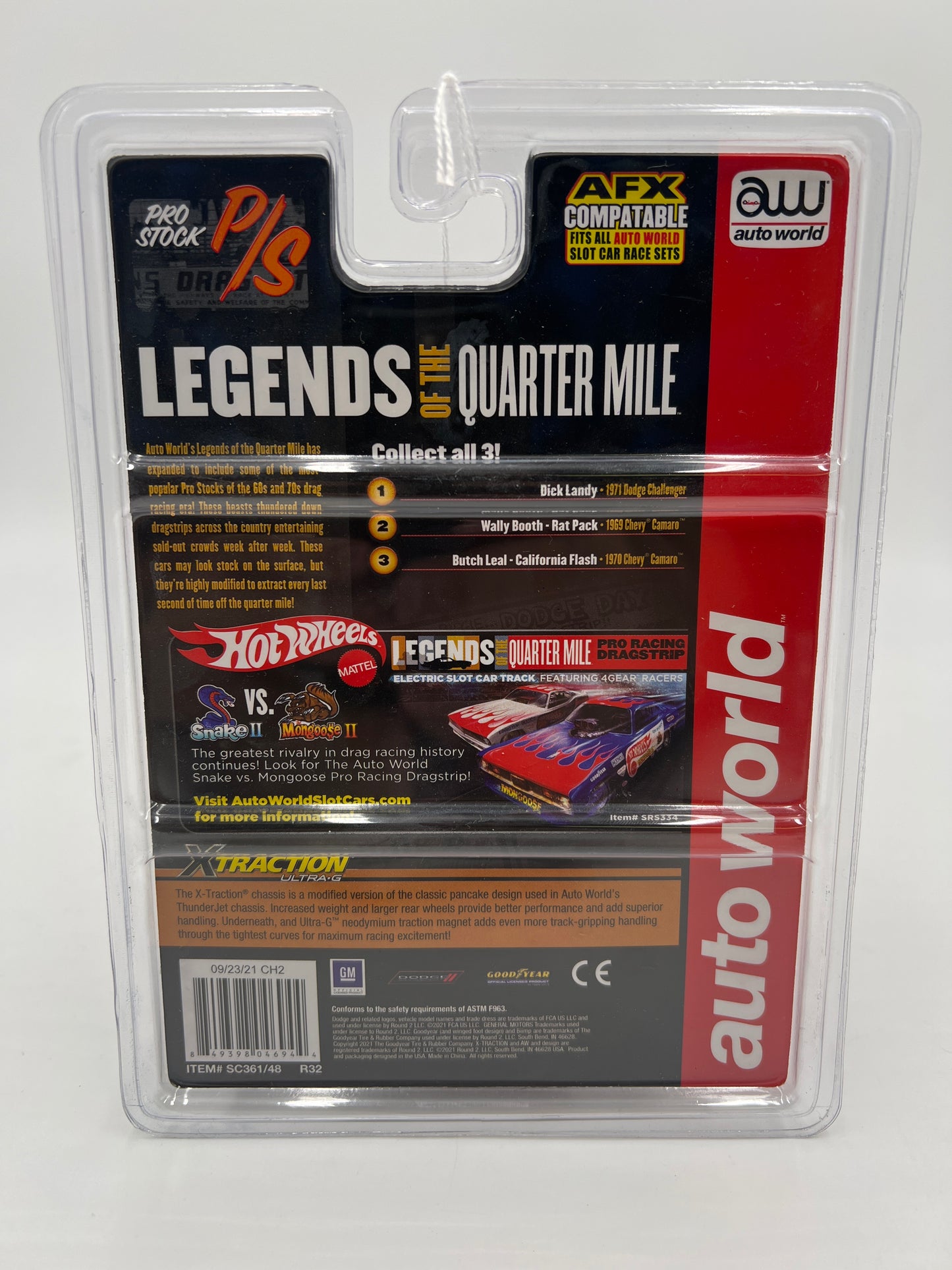 Auto World Legends of the Qtr Mile Butch Leal California Flash HO Slot Car 1970 Chevy Camaro