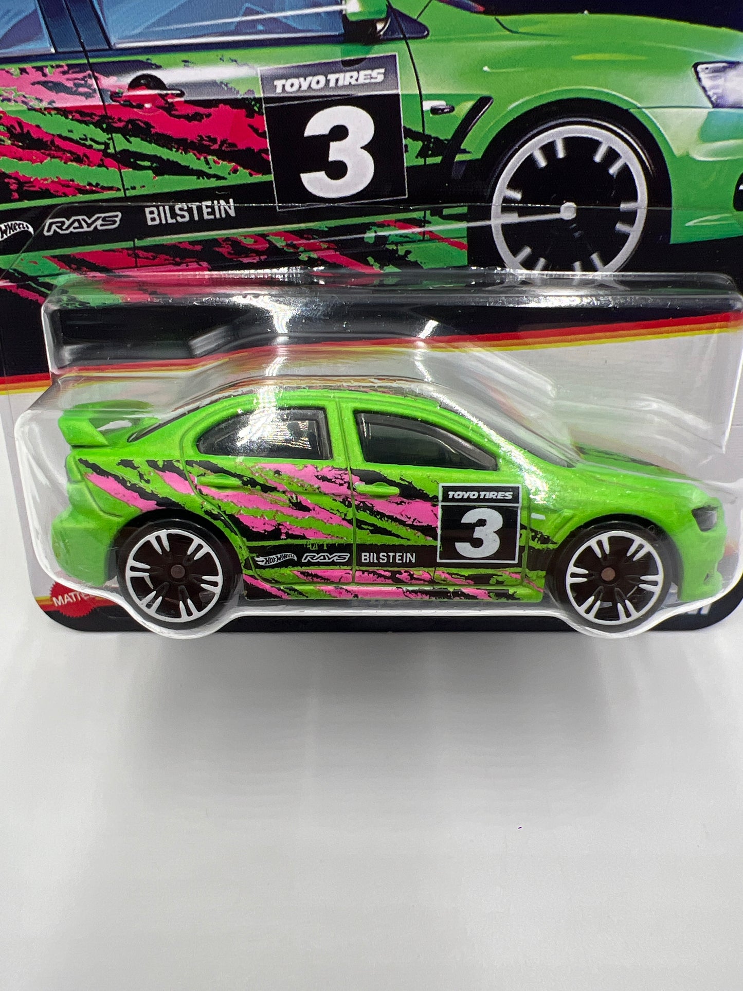 2025 Hot Wheels Neon Speeders #3 2008 Lancer Evolution Green 160E