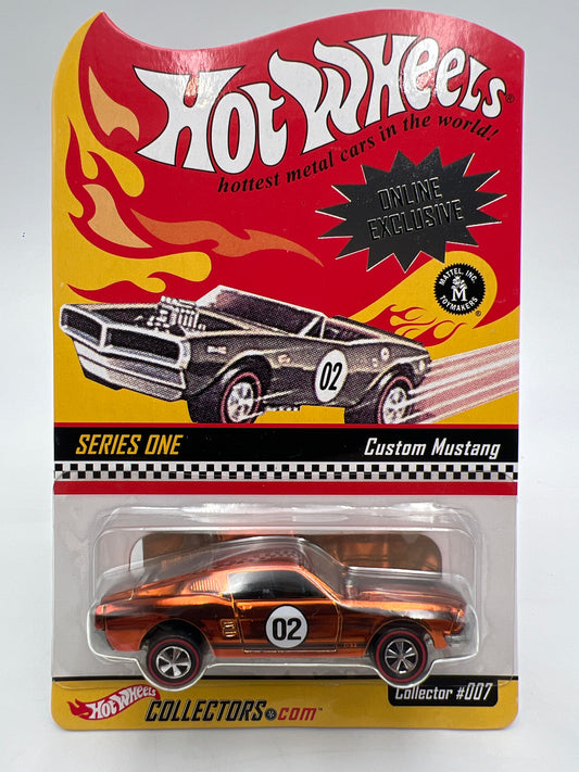 2002 Hot Wheels RLC Series One #7 Custom Mustang Orange W/Protector