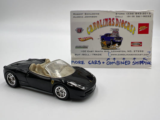 Hot Wheels Ferrari 458 Spider Black Loose CUSTOM