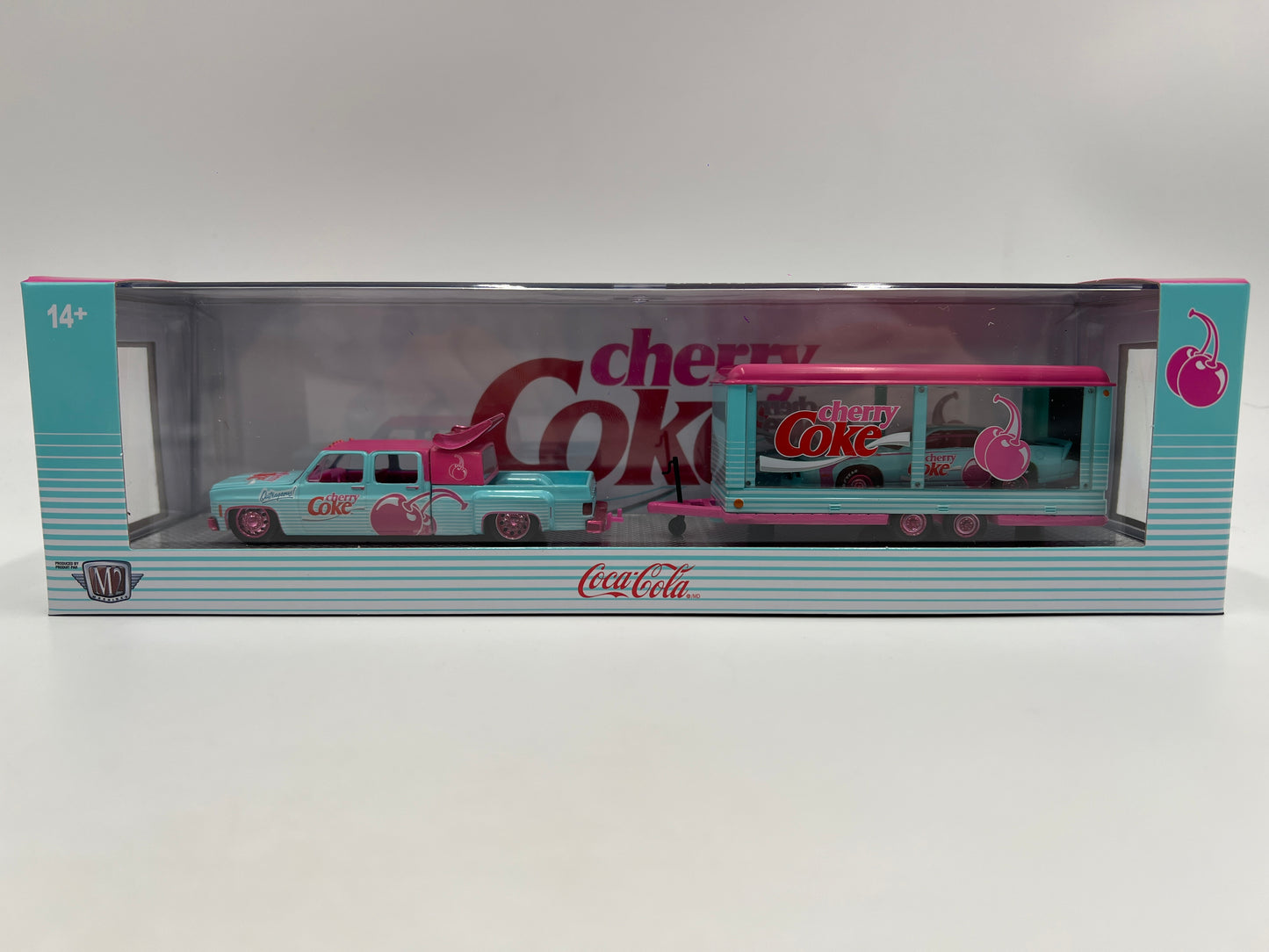 M2 Machines Auto Haulers Cherry Coke CHASE 1973 Chevrolet Cheyenne Super 30 & 1985 Camaro IROC-Z TW40