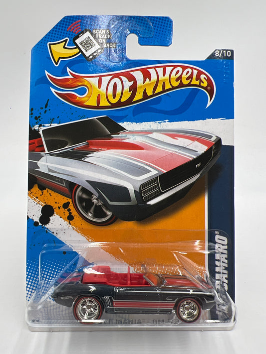 2012 Hot Wheels Super Treasure Hunt #108 69 Camaro Convertible W/Protector