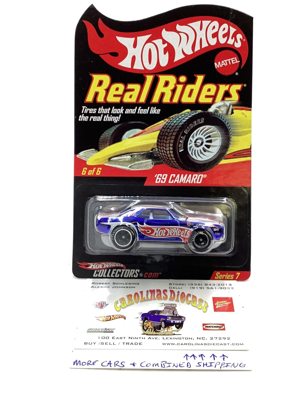 Hot wheels RLC Real Riders Series 7 6/6 69 Camaro 293/10000