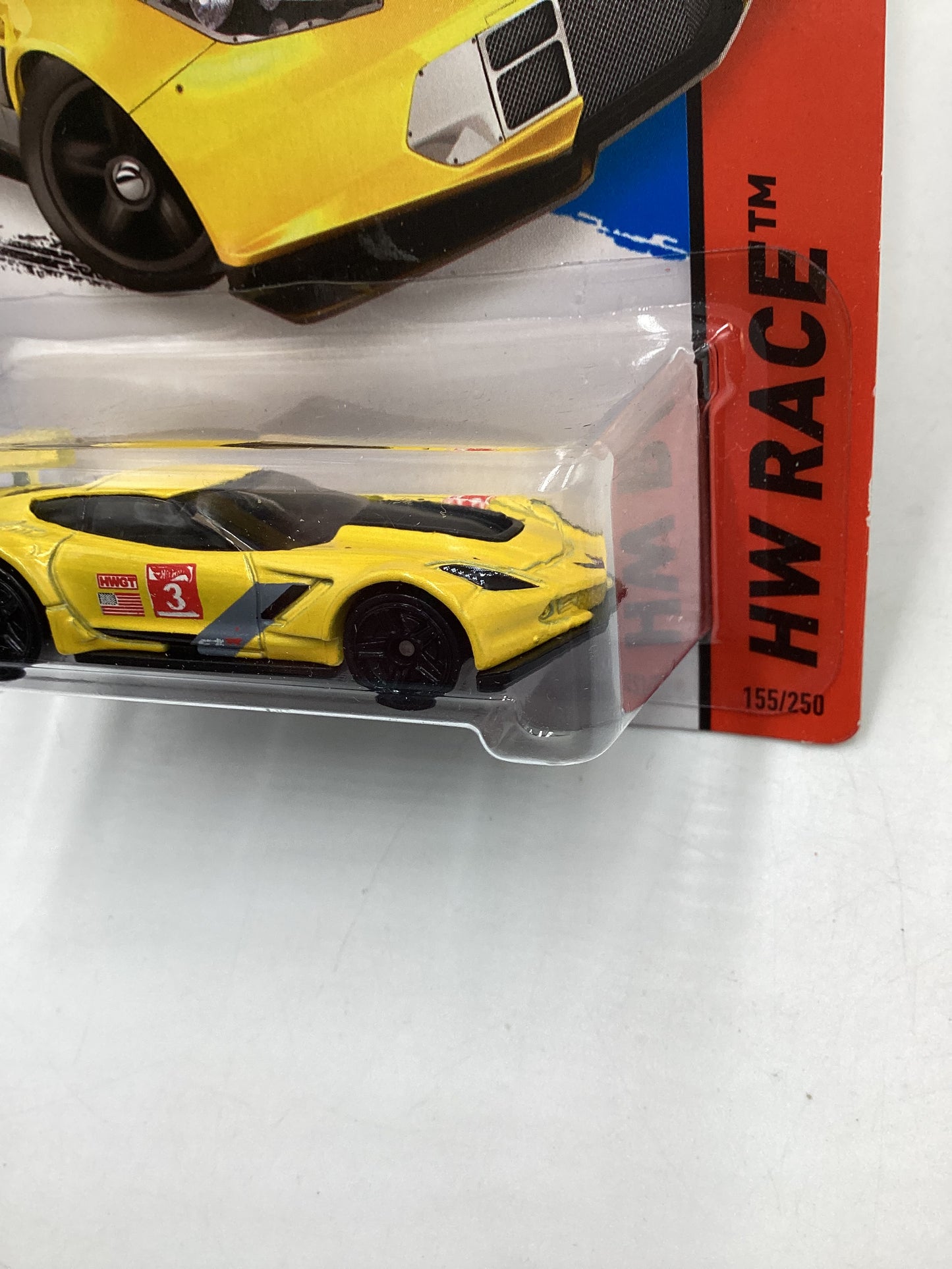 2015 Hot Wheels HW Race #155 Corvette C7.R Yellow 5A